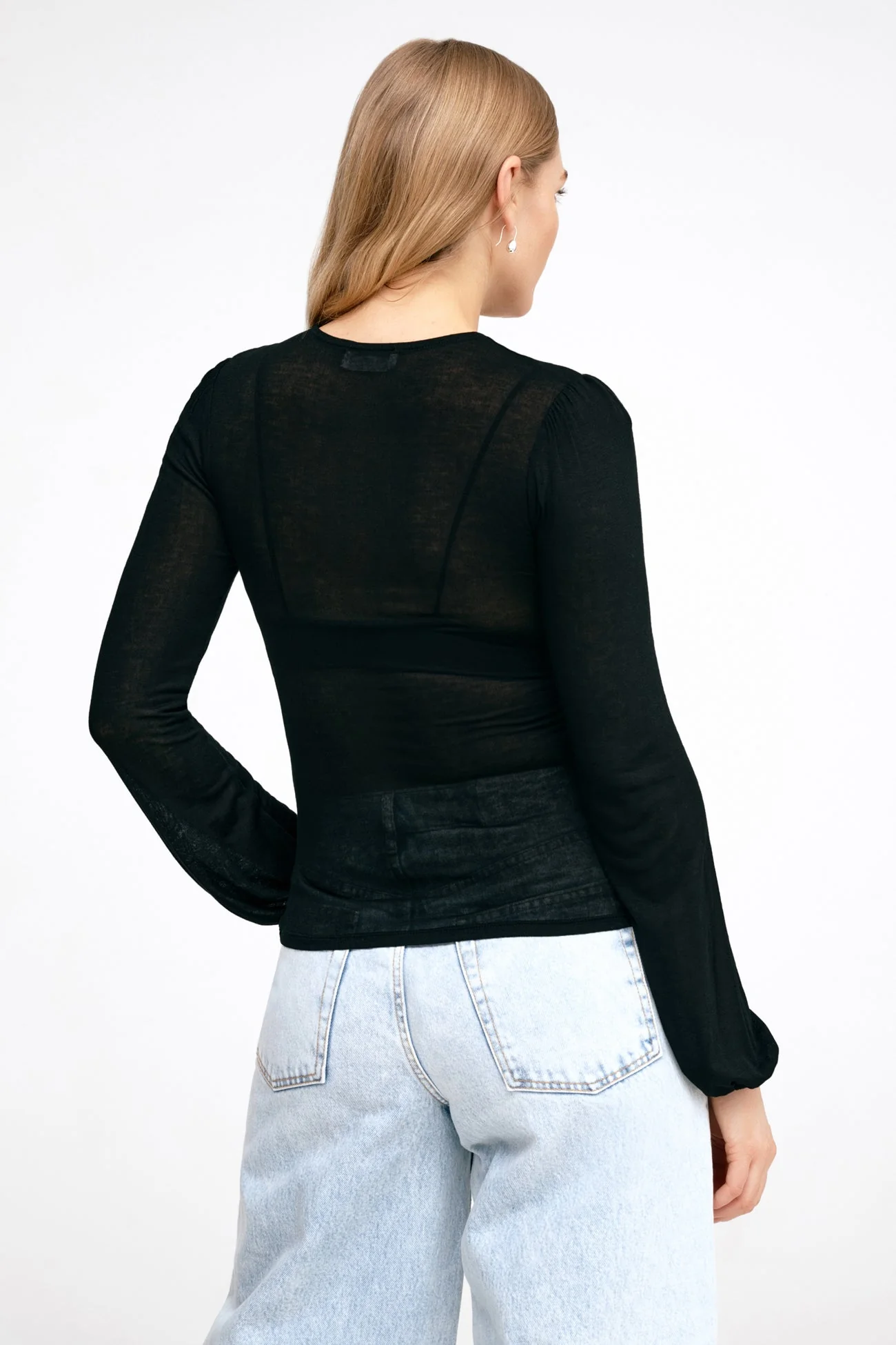 Alex Sheer Top | Black - Image 3