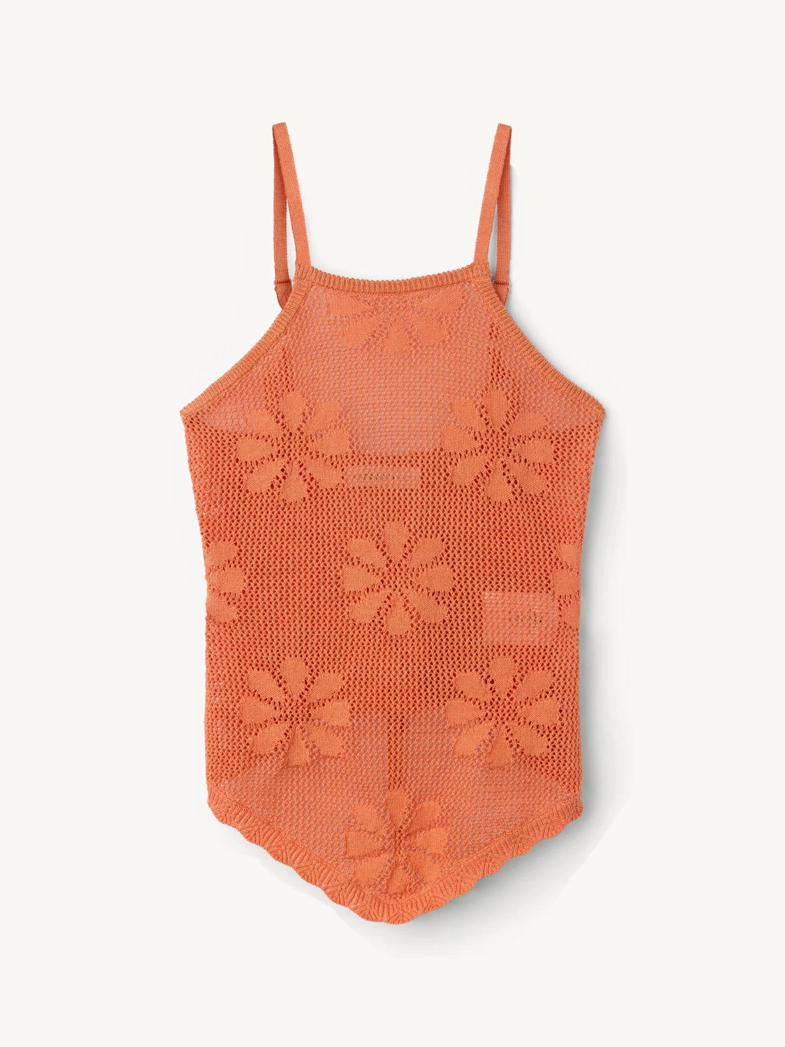 Bruna Crochet Top | Tangerine