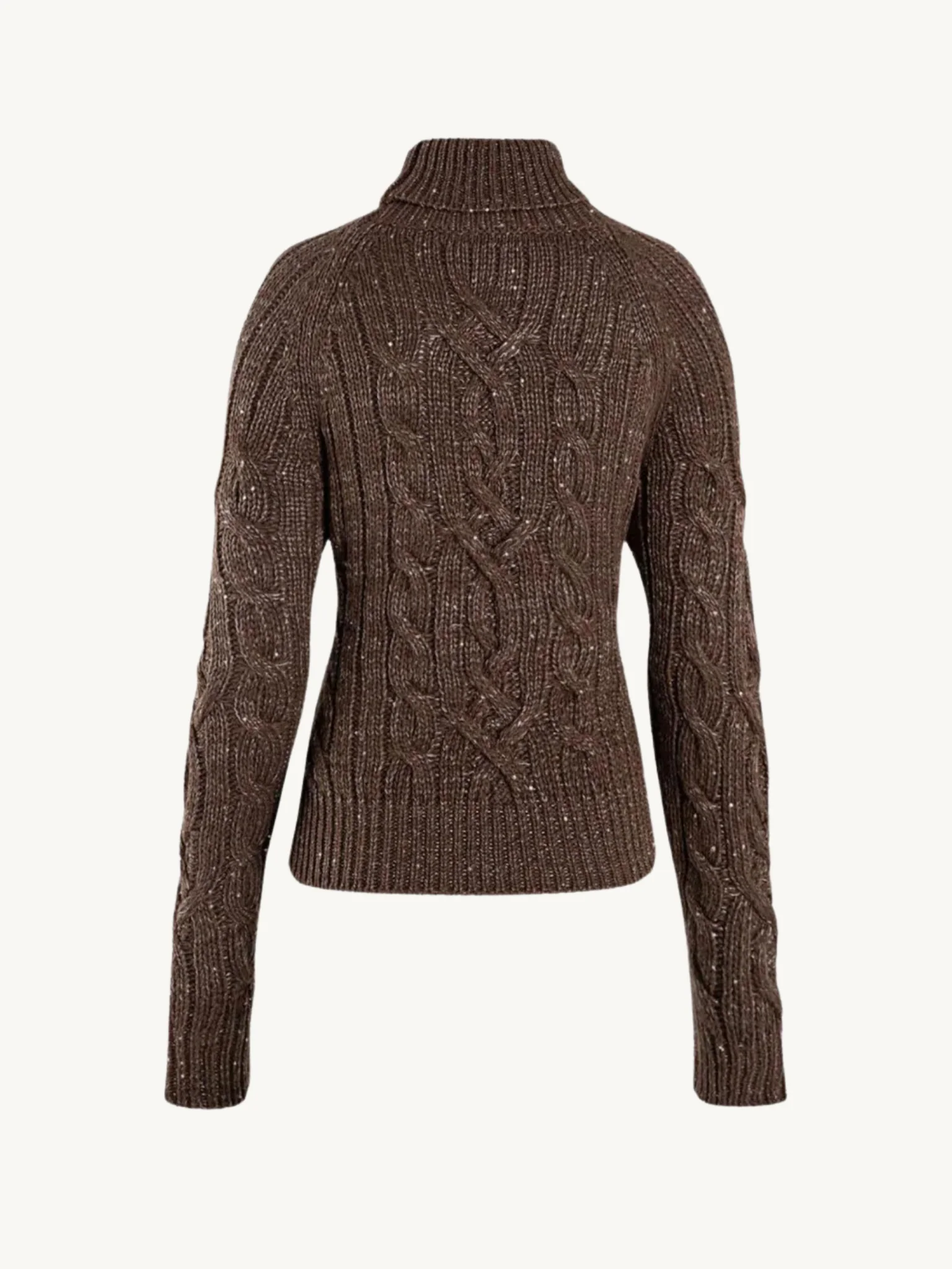 Elsa Cable Knit Sweater | Tobacco Sequin - Image 5