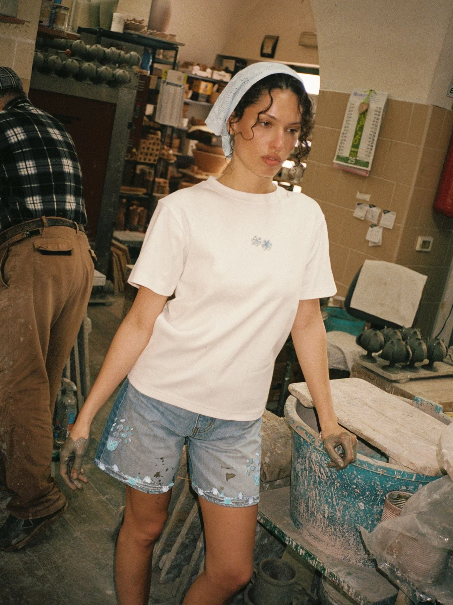 Jas Embroidered Short | Light Wash - Image 2