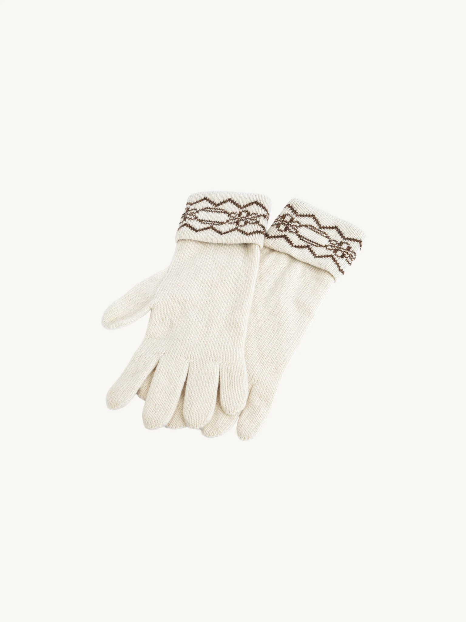 Jemima Gloves | Ecru/Cabin Brown