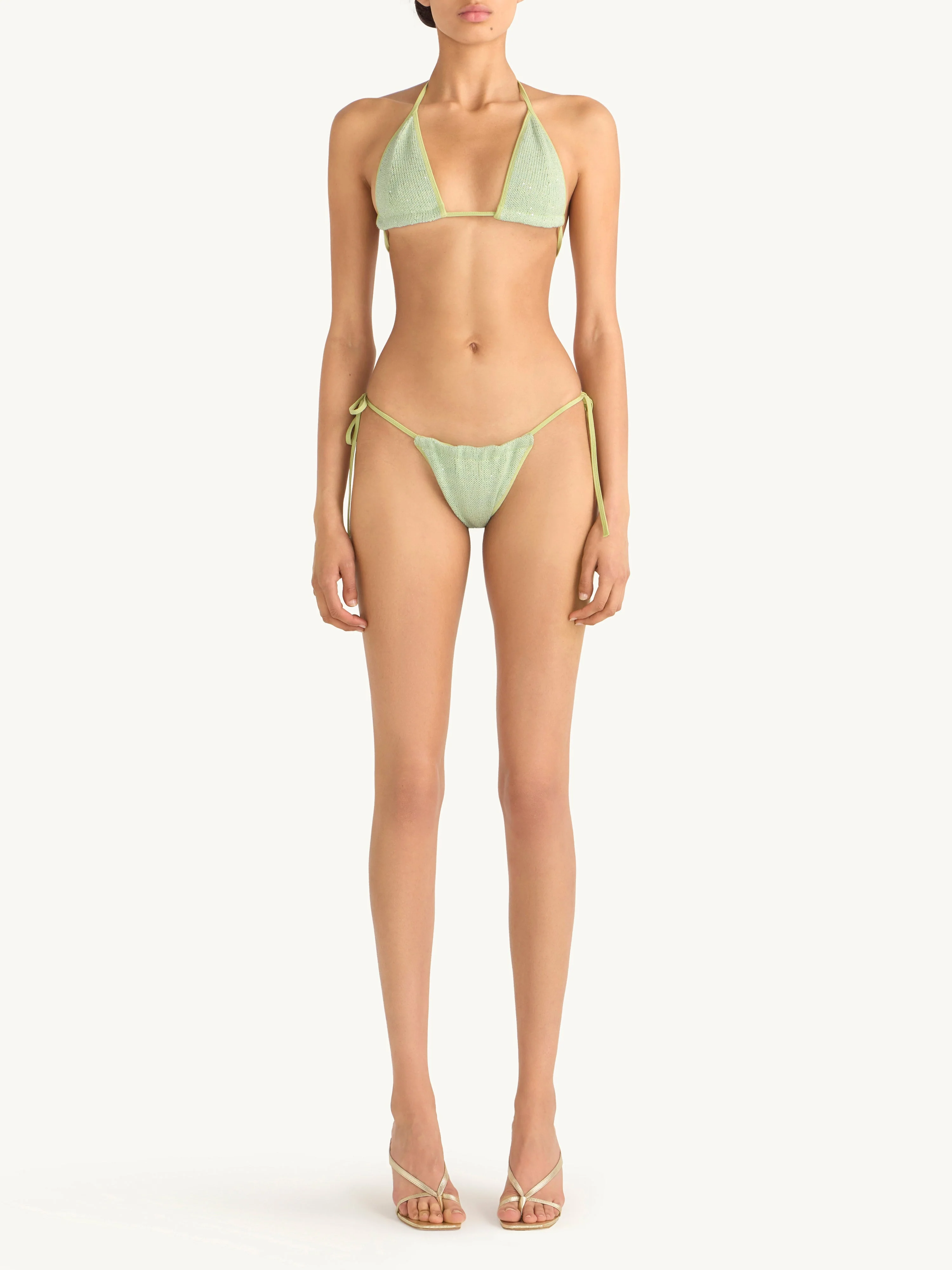 Lio Bikini Bottom | Sage Sequin - Image 2