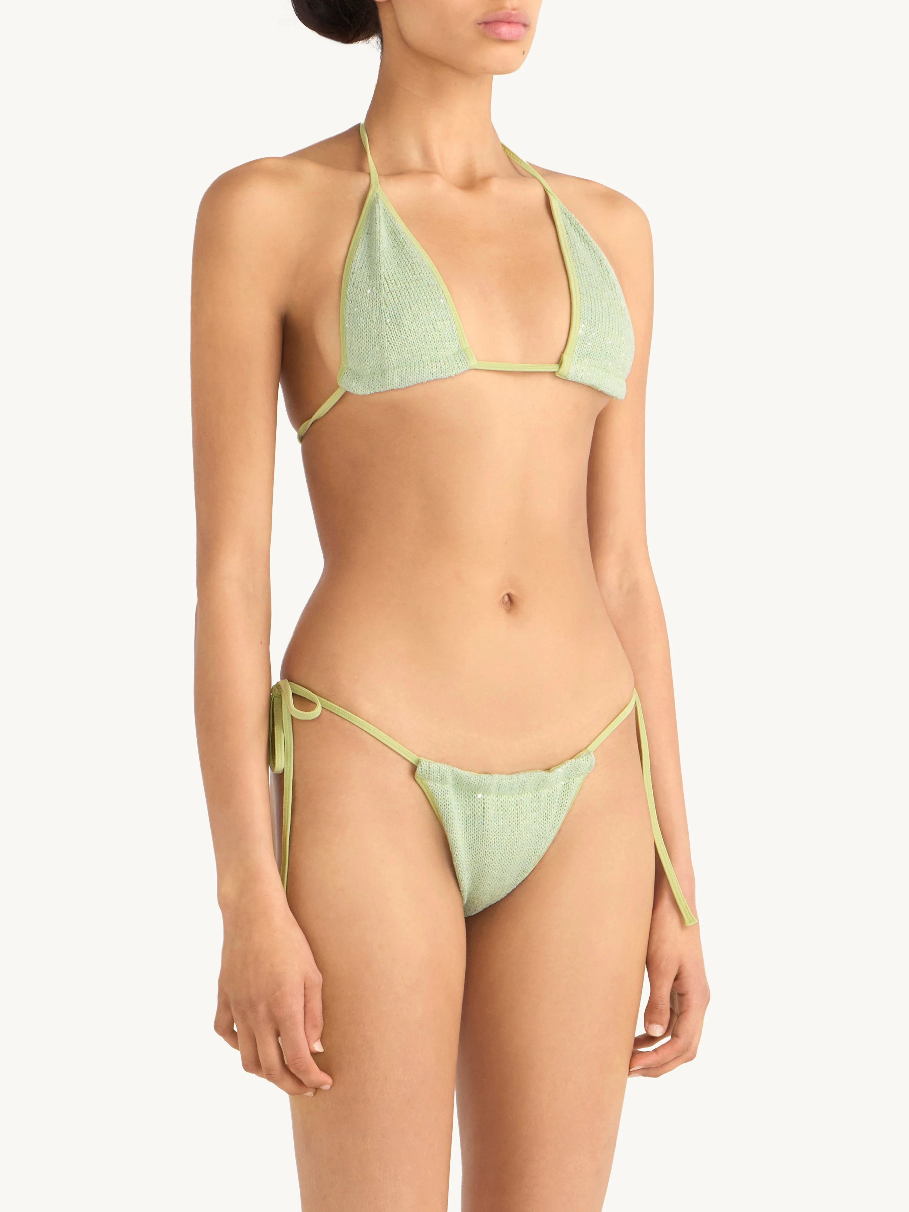 Lio Bikini Bottom | Sage Sequin - Image 3
