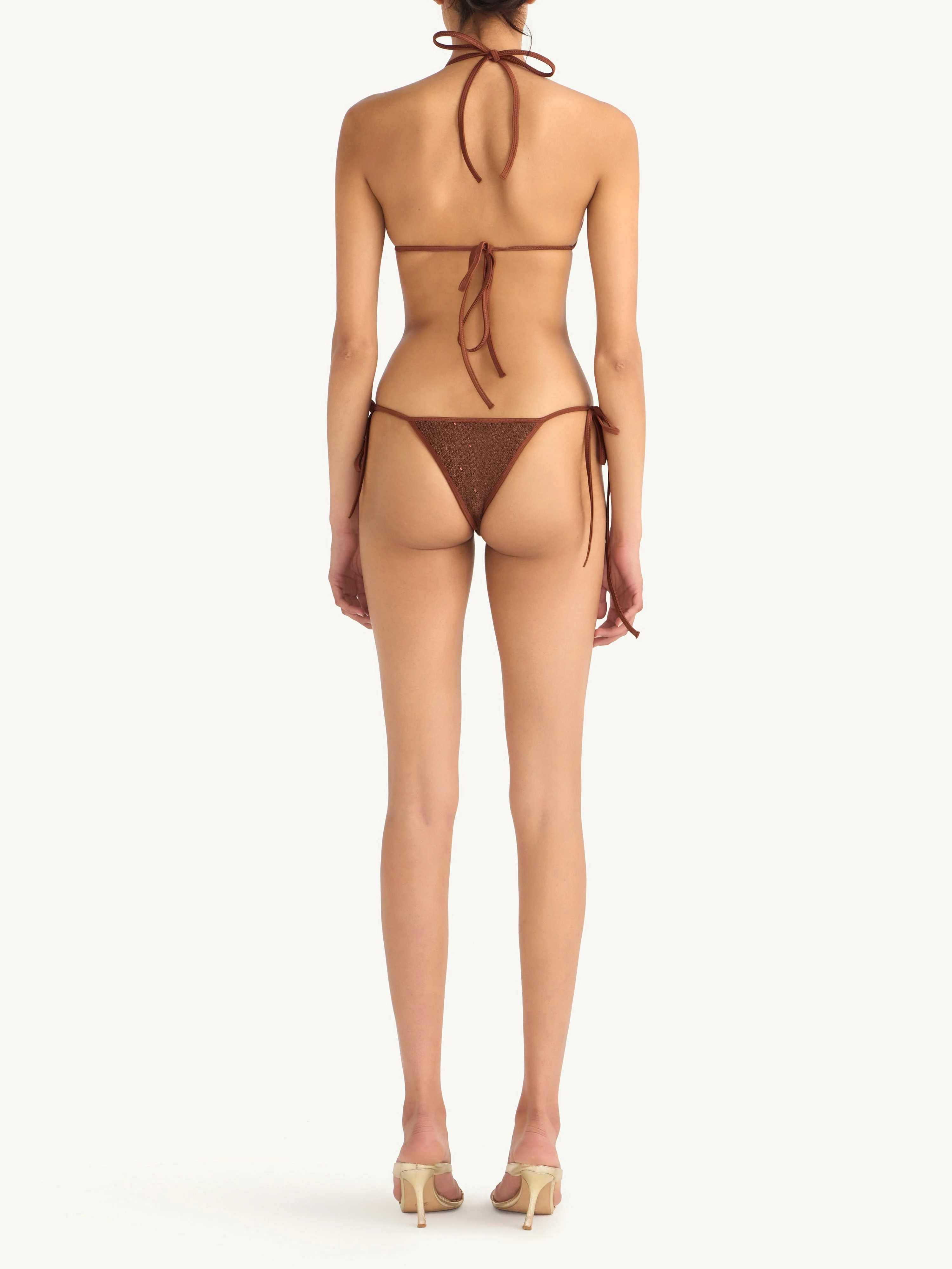 Lio Bikini Top | Chocolate Sequin - Image 3