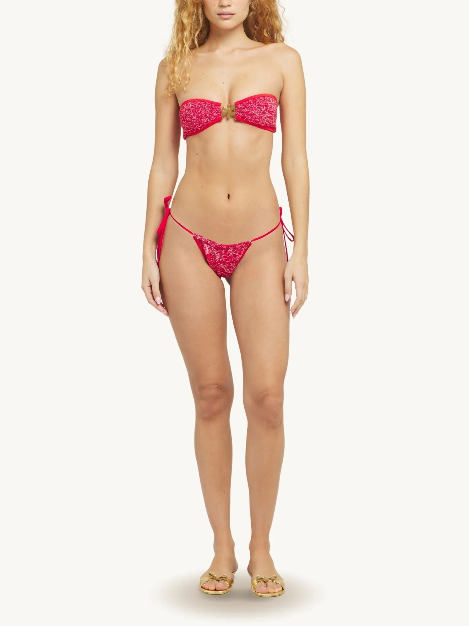 Mia Knitted Bikini Top | Ruby Sequin - Image 3