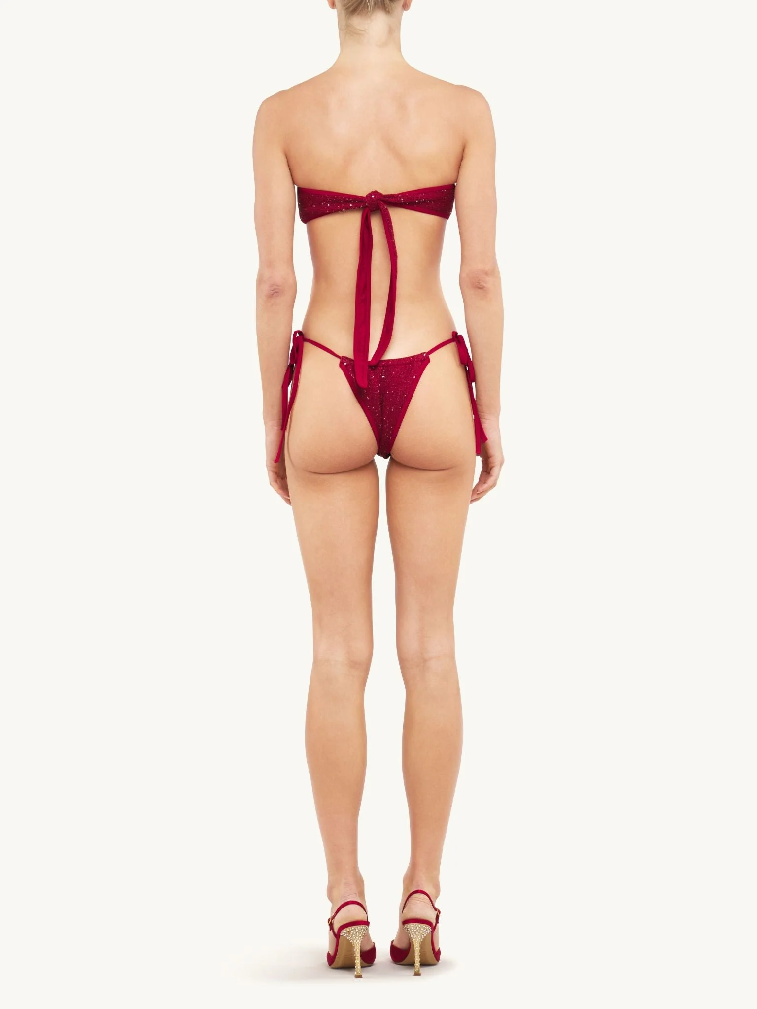 Mia Knitted Bikini Top | Wine - Image 4