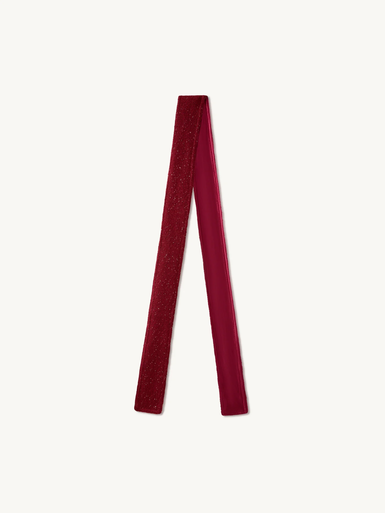 Natalia Skinny Scarf | Wine Sequin - Image 2