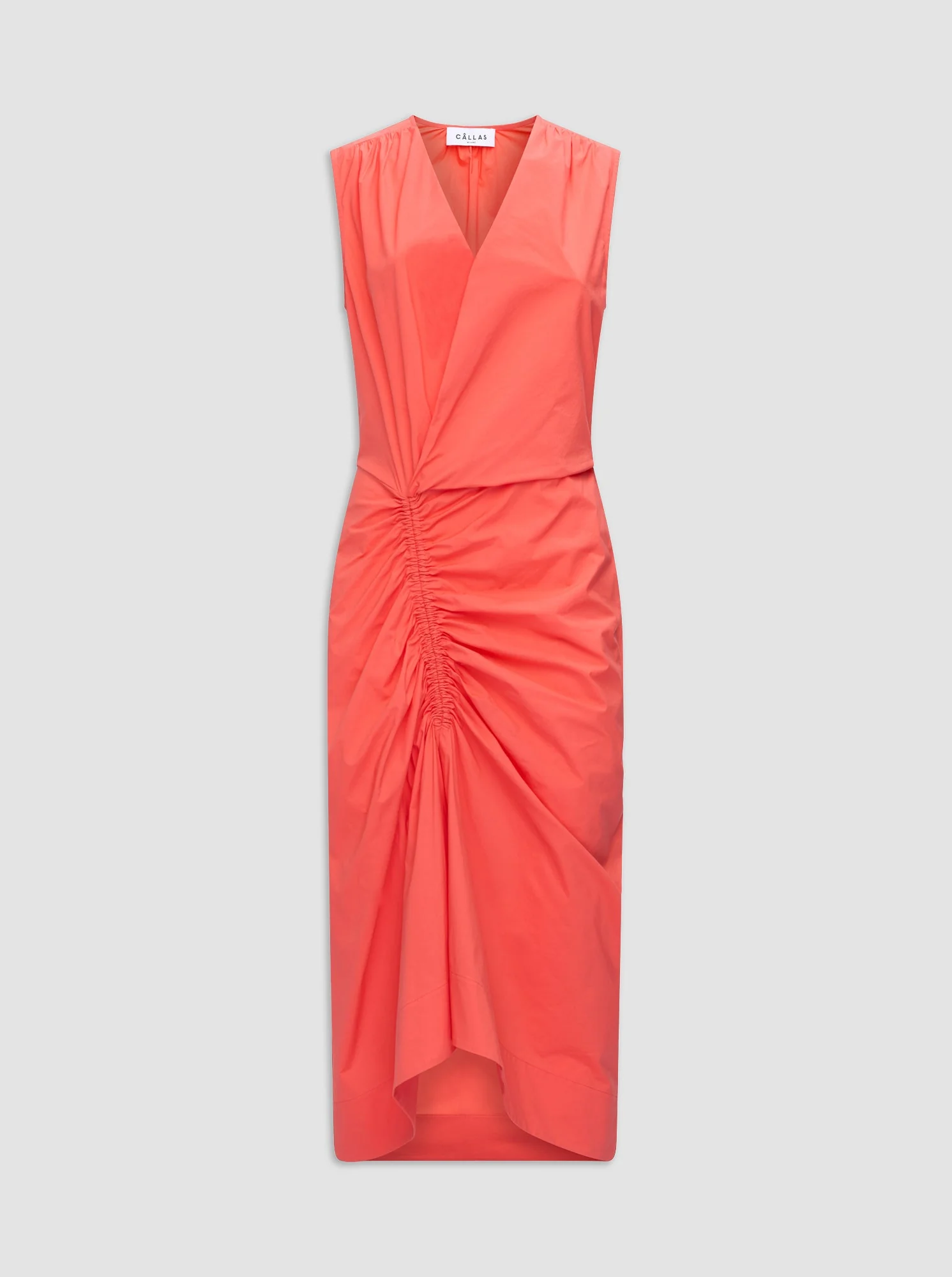 Agnes Wrap Dress | Coral - Image 3
