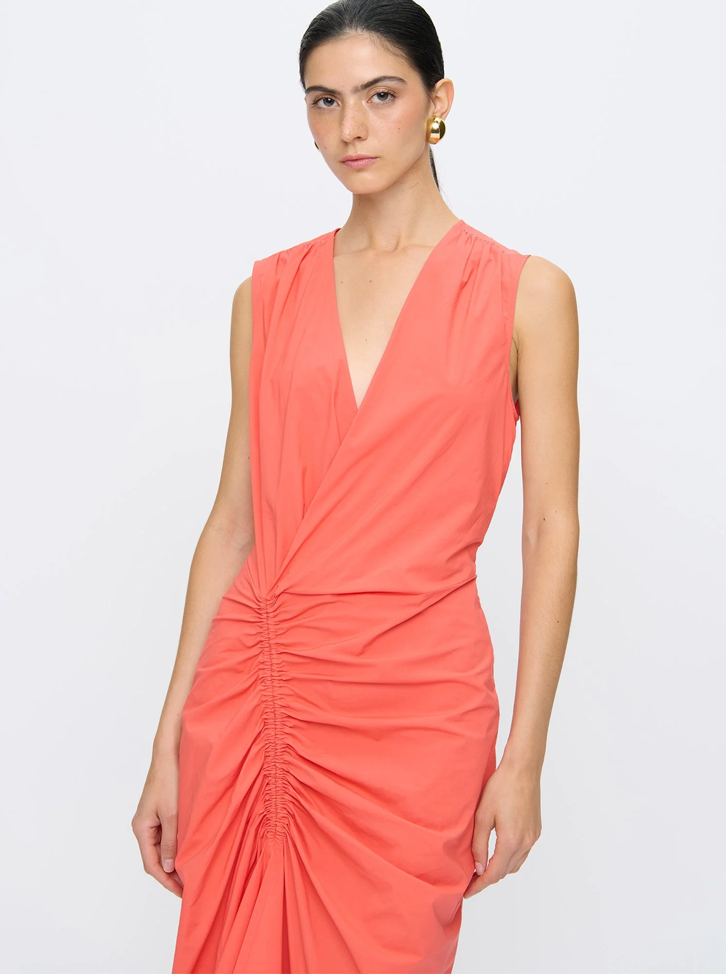 Agnes Wrap Dress | Coral - Image 4