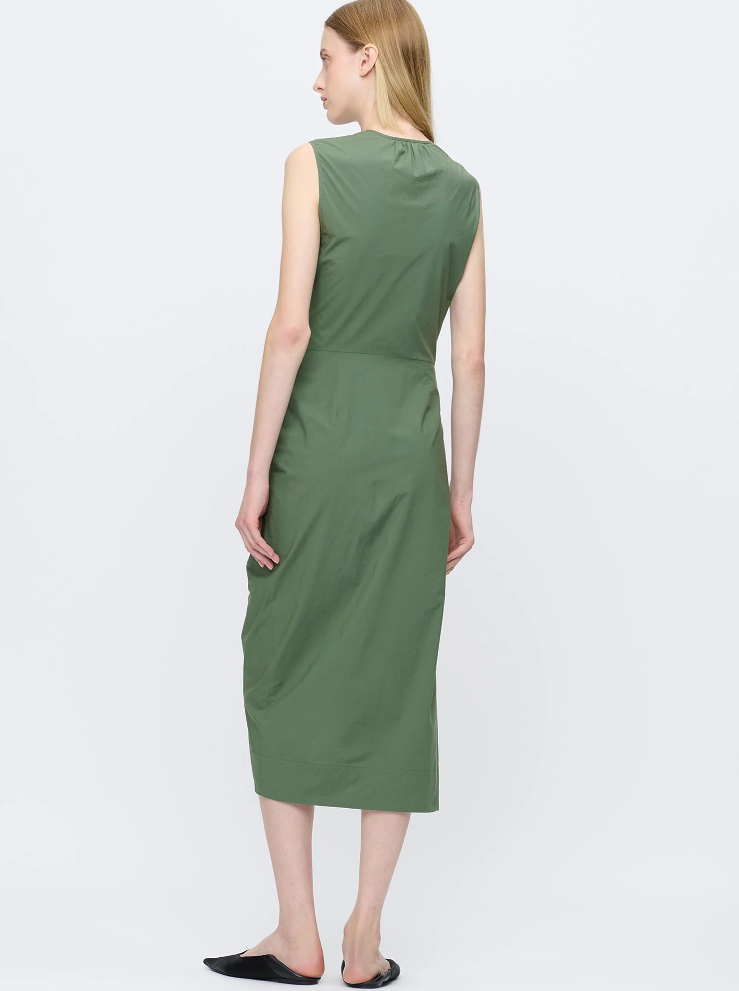 Agnes Wrap Dress | Military - Image 2