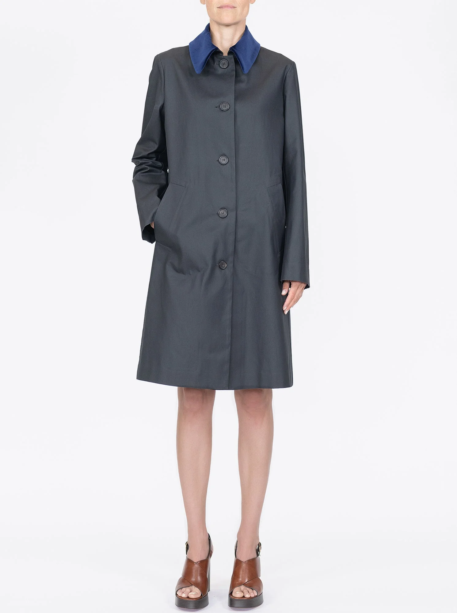 Alaine Canvas Coat | Navy - Image 3