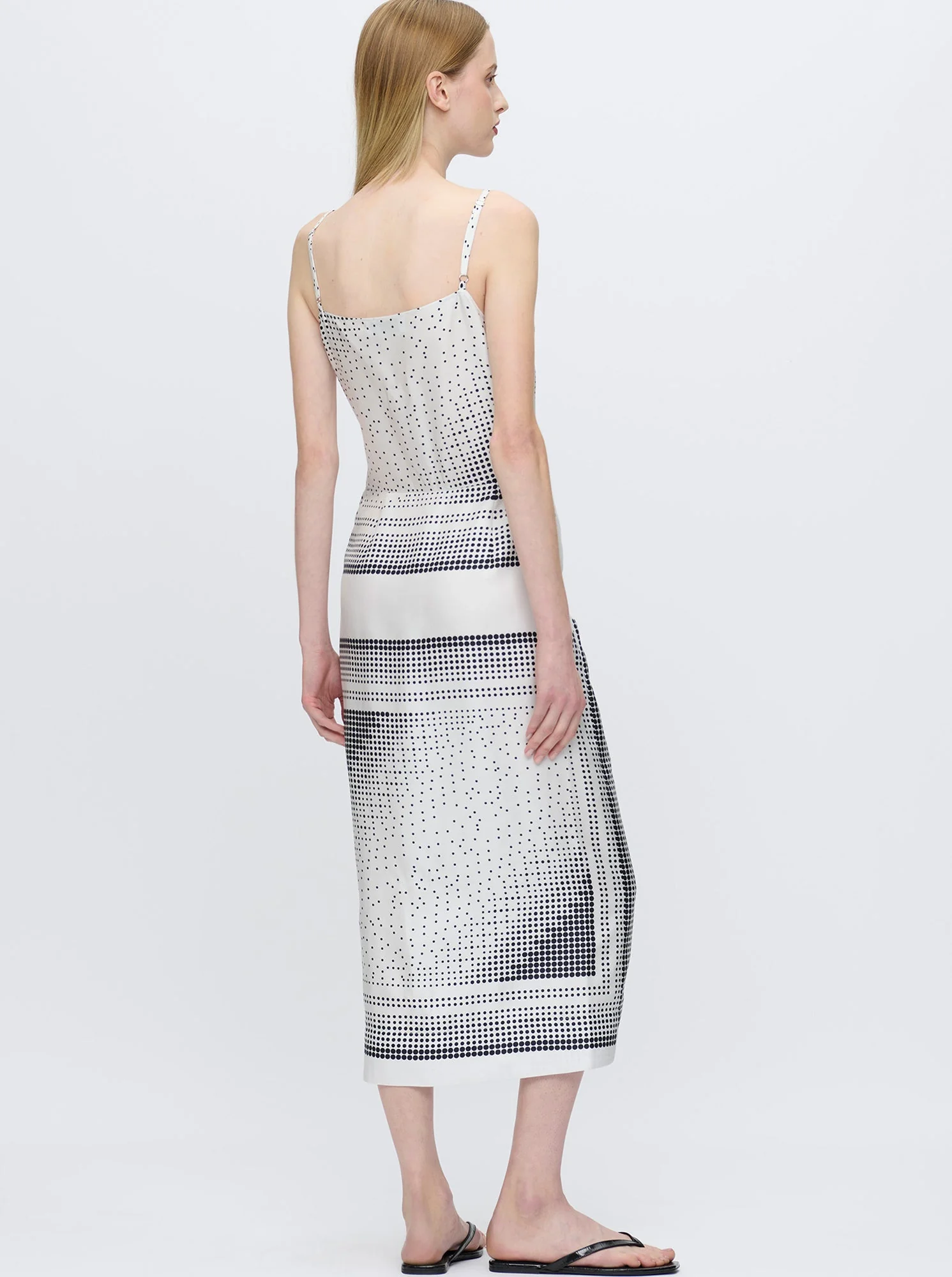 Angie Camisole Dress | White/Black - Image 2