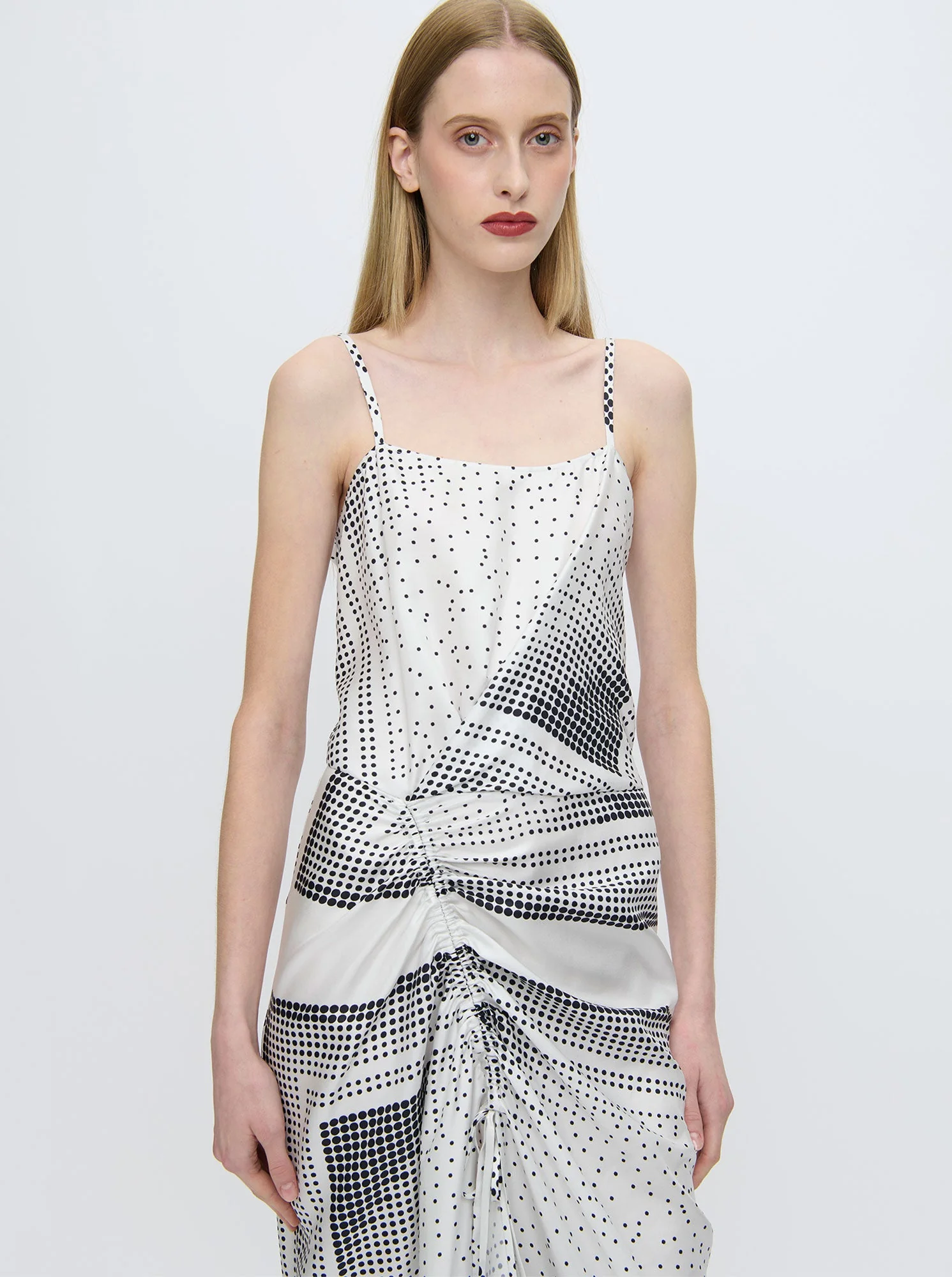 Angie Camisole Dress | White/Black - Image 4