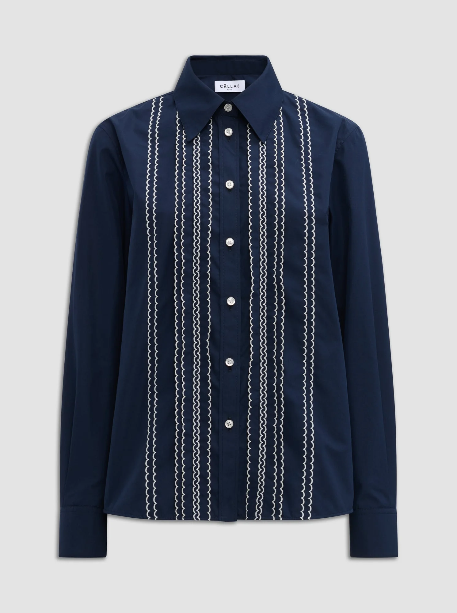 Arletty Embroidered Shirt | Navy - Image 2