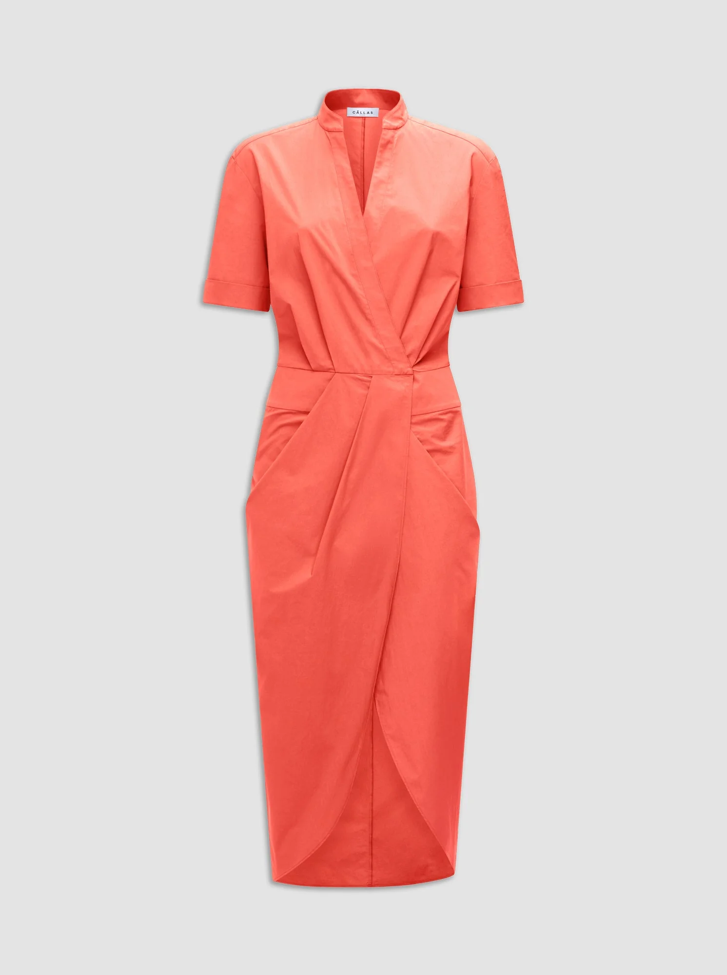 Bali Wrap Shirtdress | Coral - Image 3