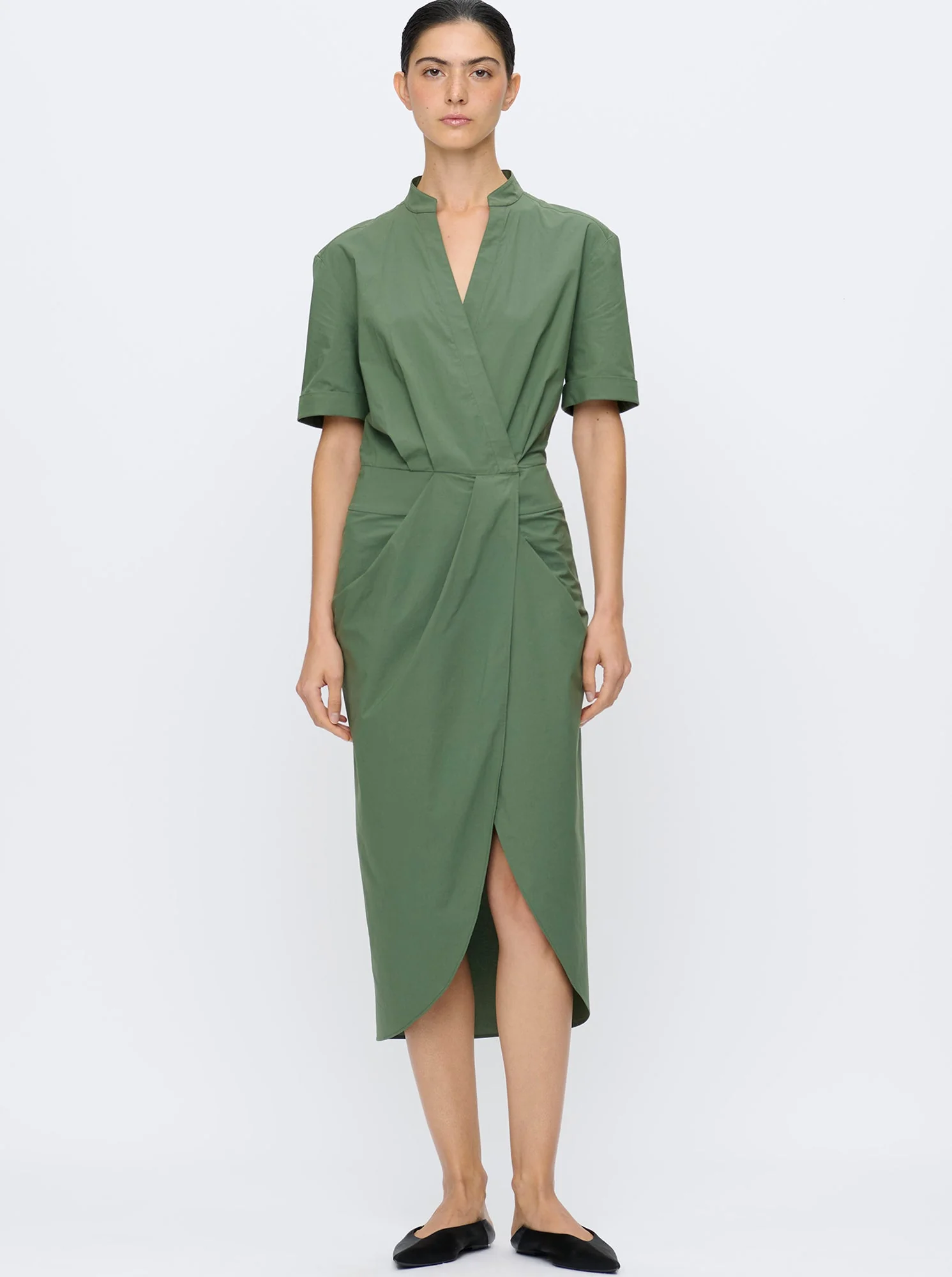Bali Wrap Dress | Military - Image 5