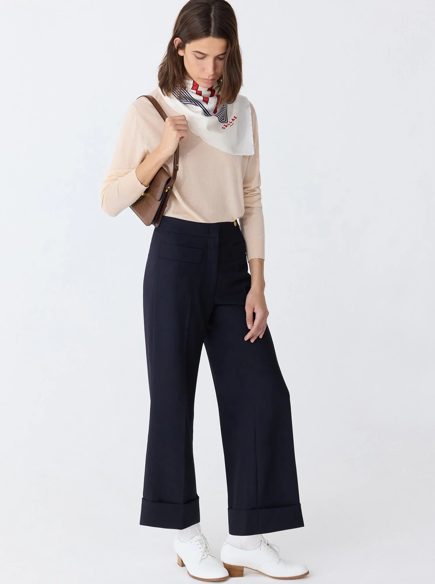 Brody Crop/Cuff Pant | Navy - Image 2