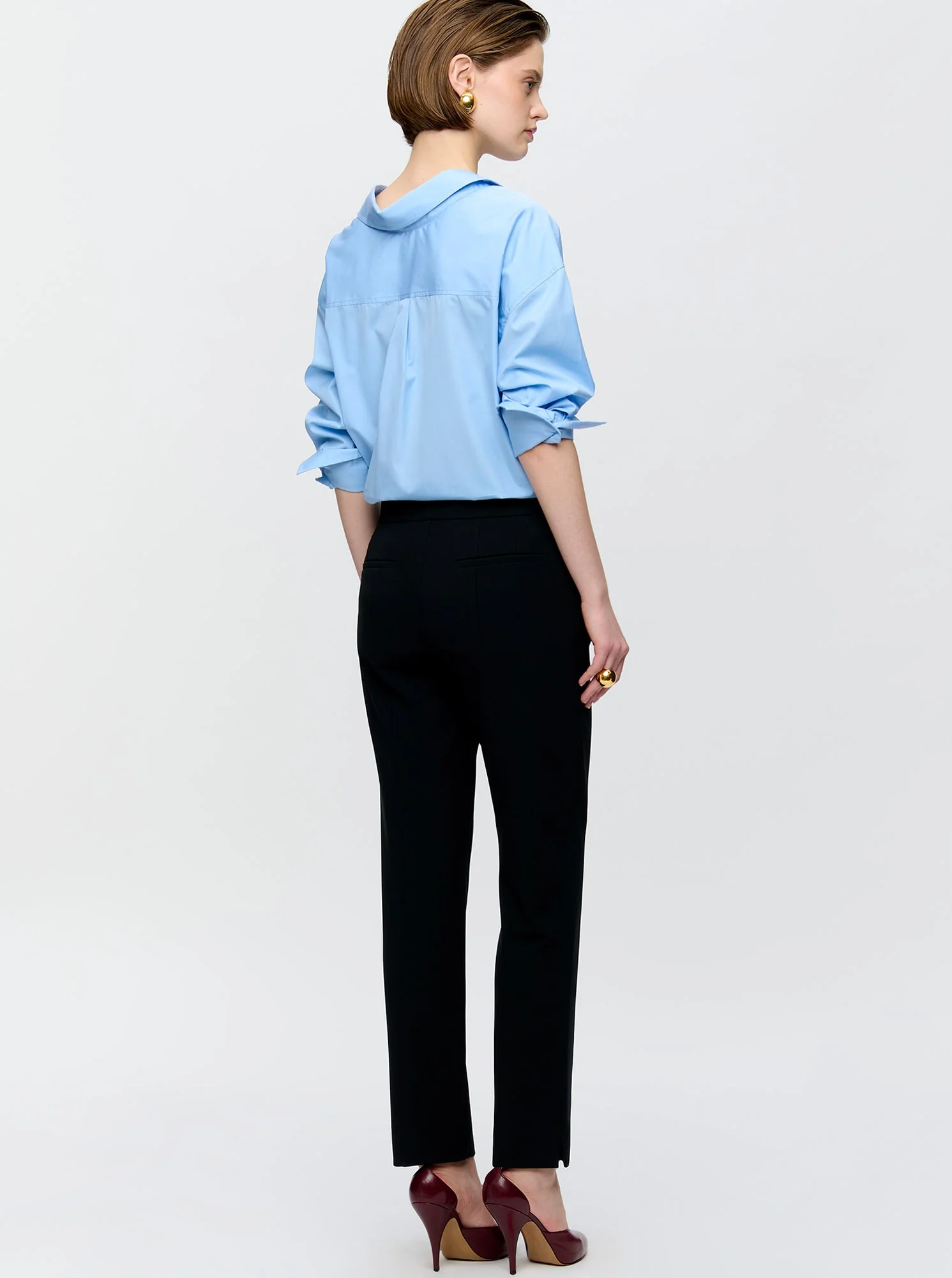 Charlotte Stretch Crepe Pant | Black - Image 4
