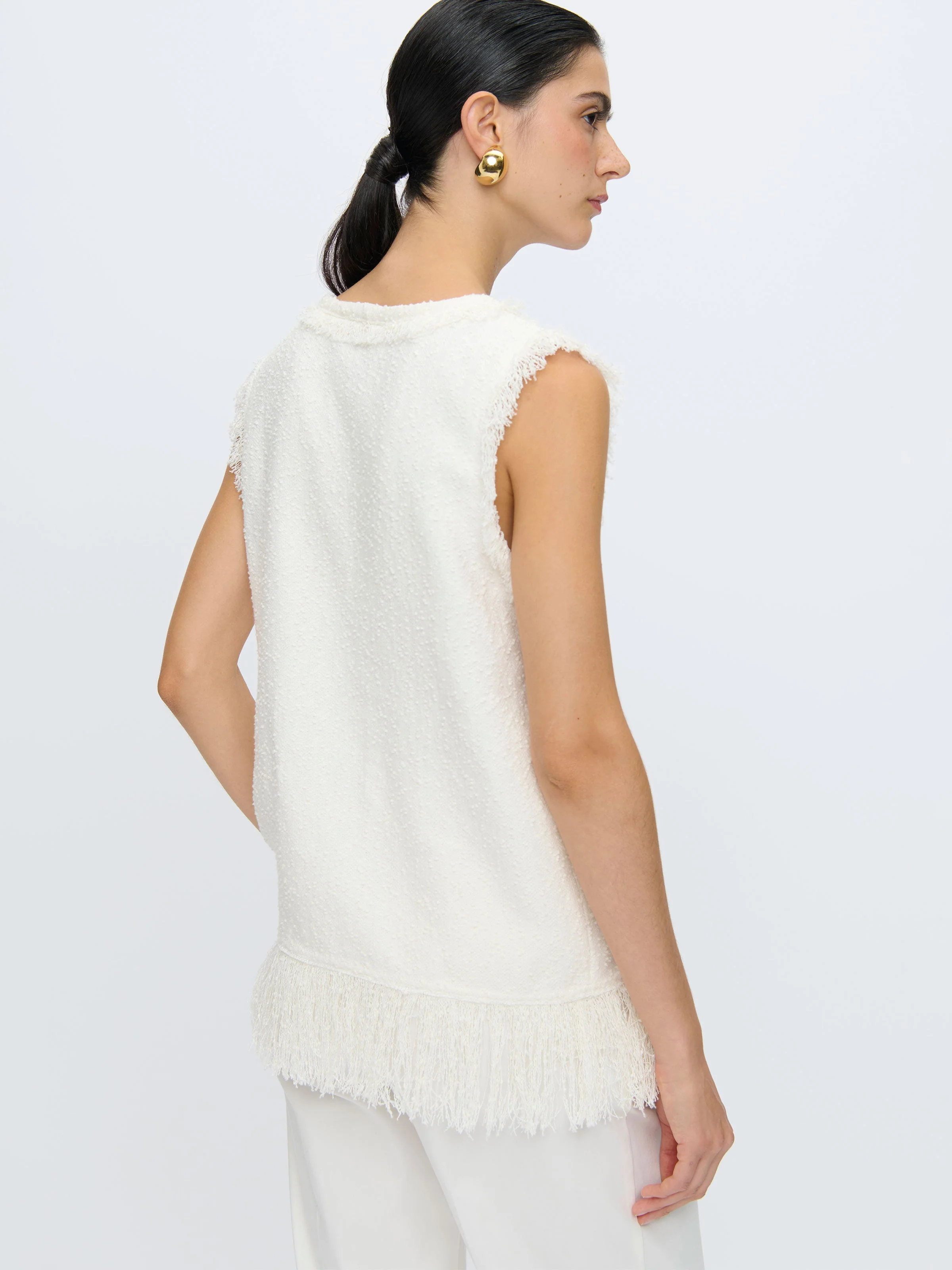 Comporta Fringe Top | White - Image 2