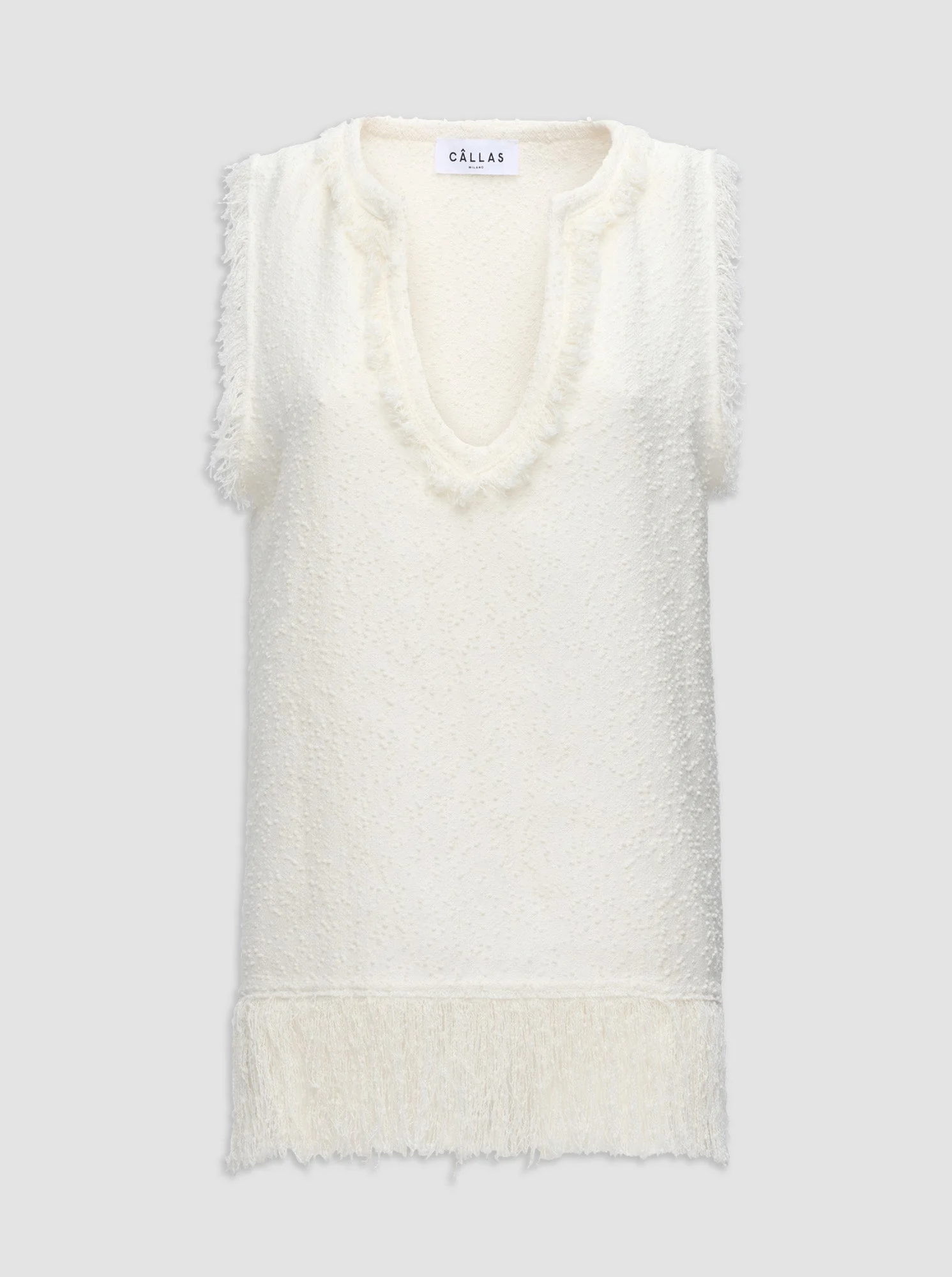 Comporta Fringe Top | White - Image 4
