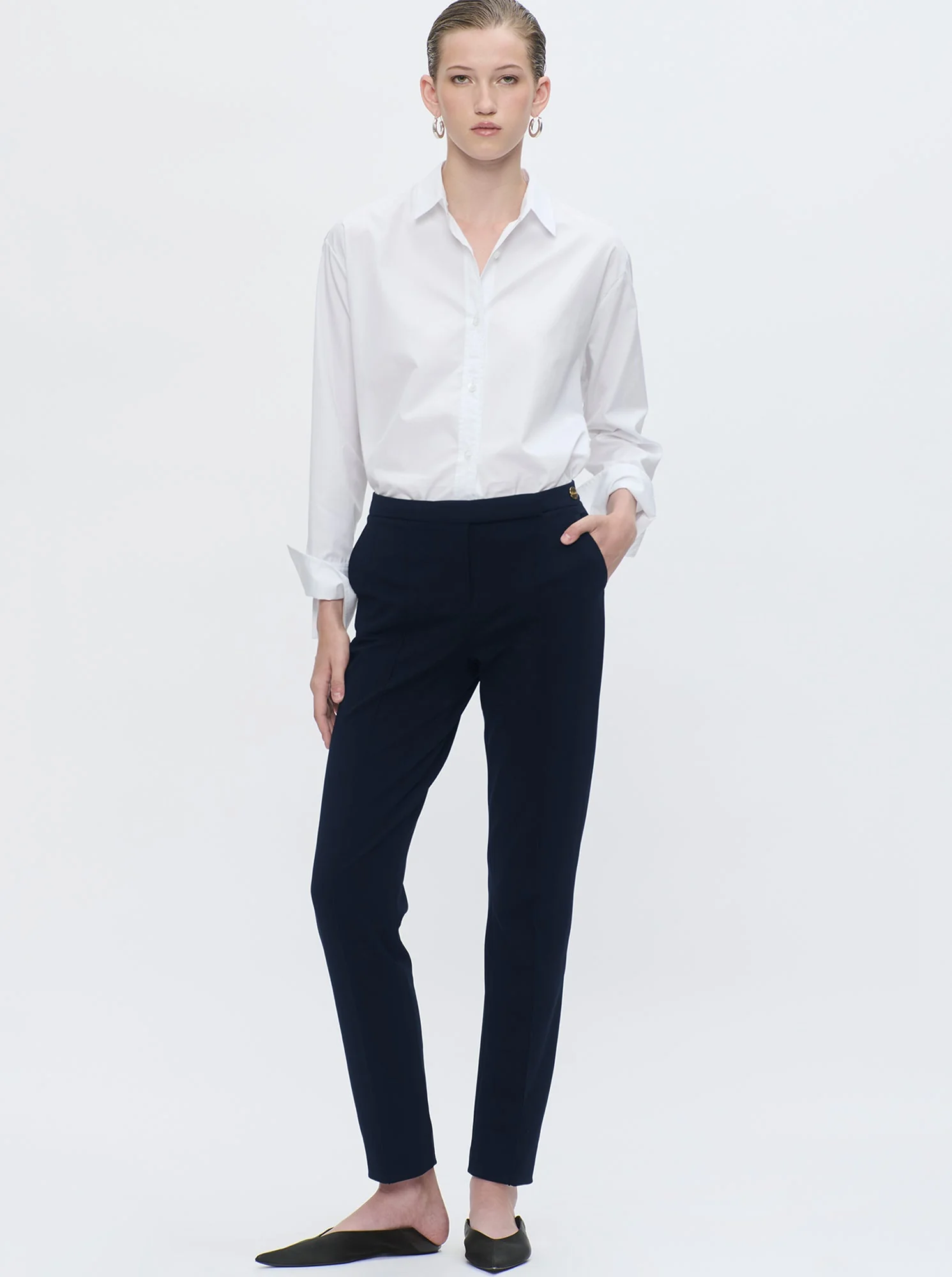 Cory Jersey Slim Pant | Navy - Image 2