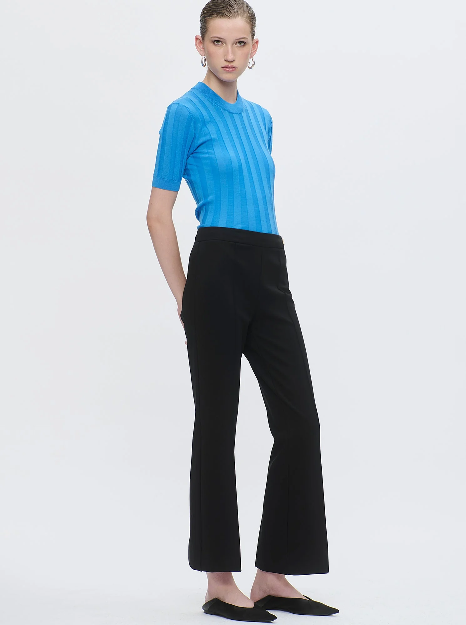 Deeda Crewneck Rib Sweater | Blue Sea - Image 4