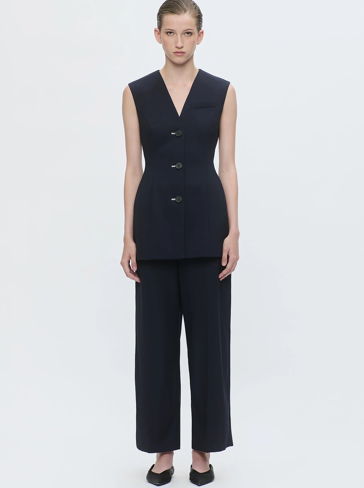 Duke Tailored Vest | Navy - Image 2