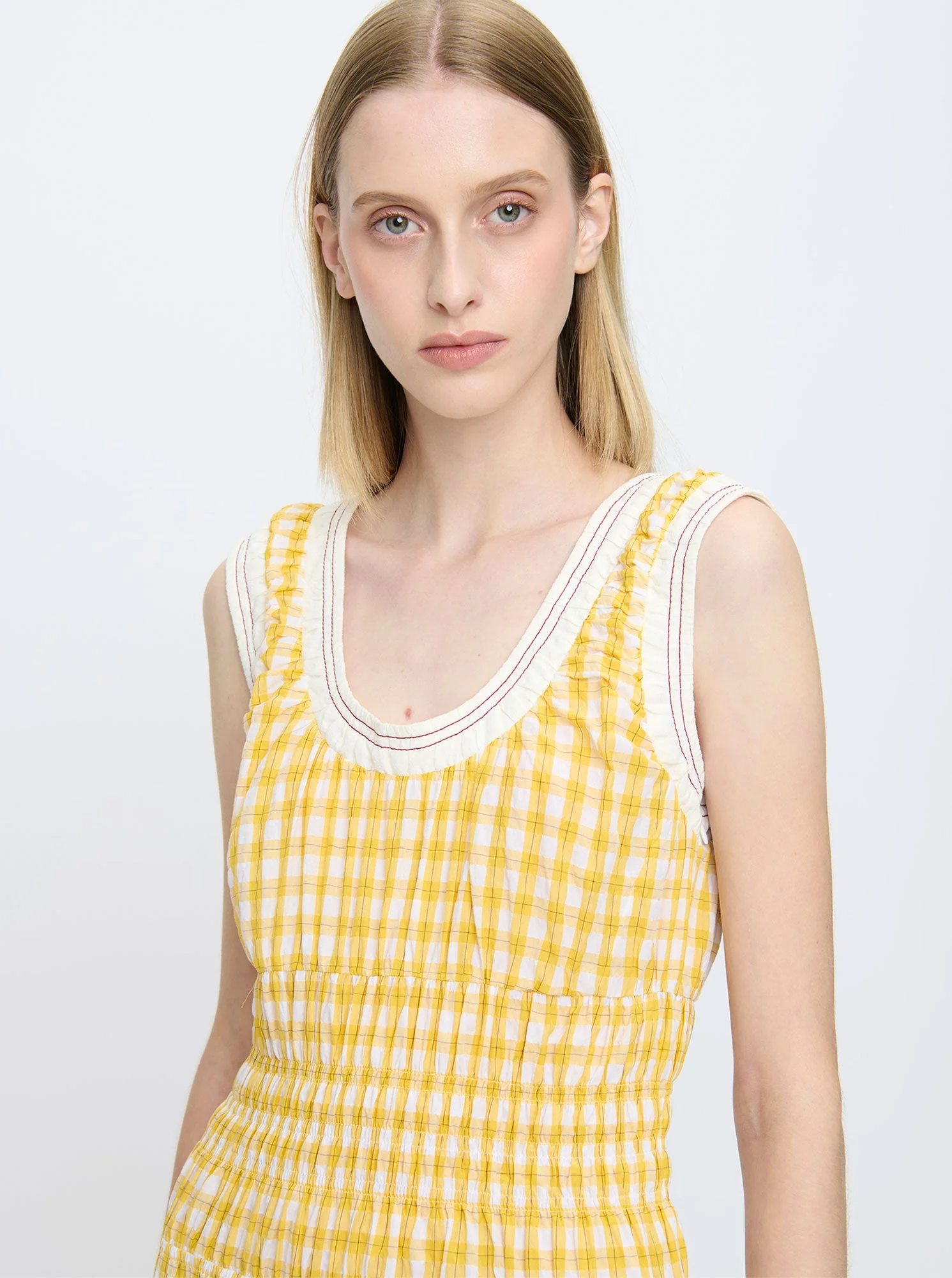Federica Tank Dress | Yellow - Image 4
