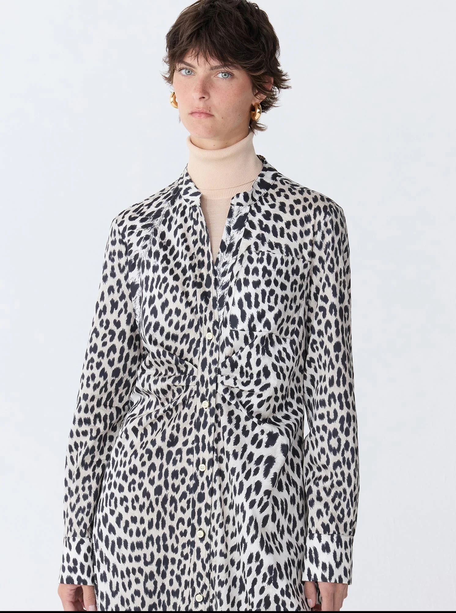 Genny Shirtdress | Natural - Image 4