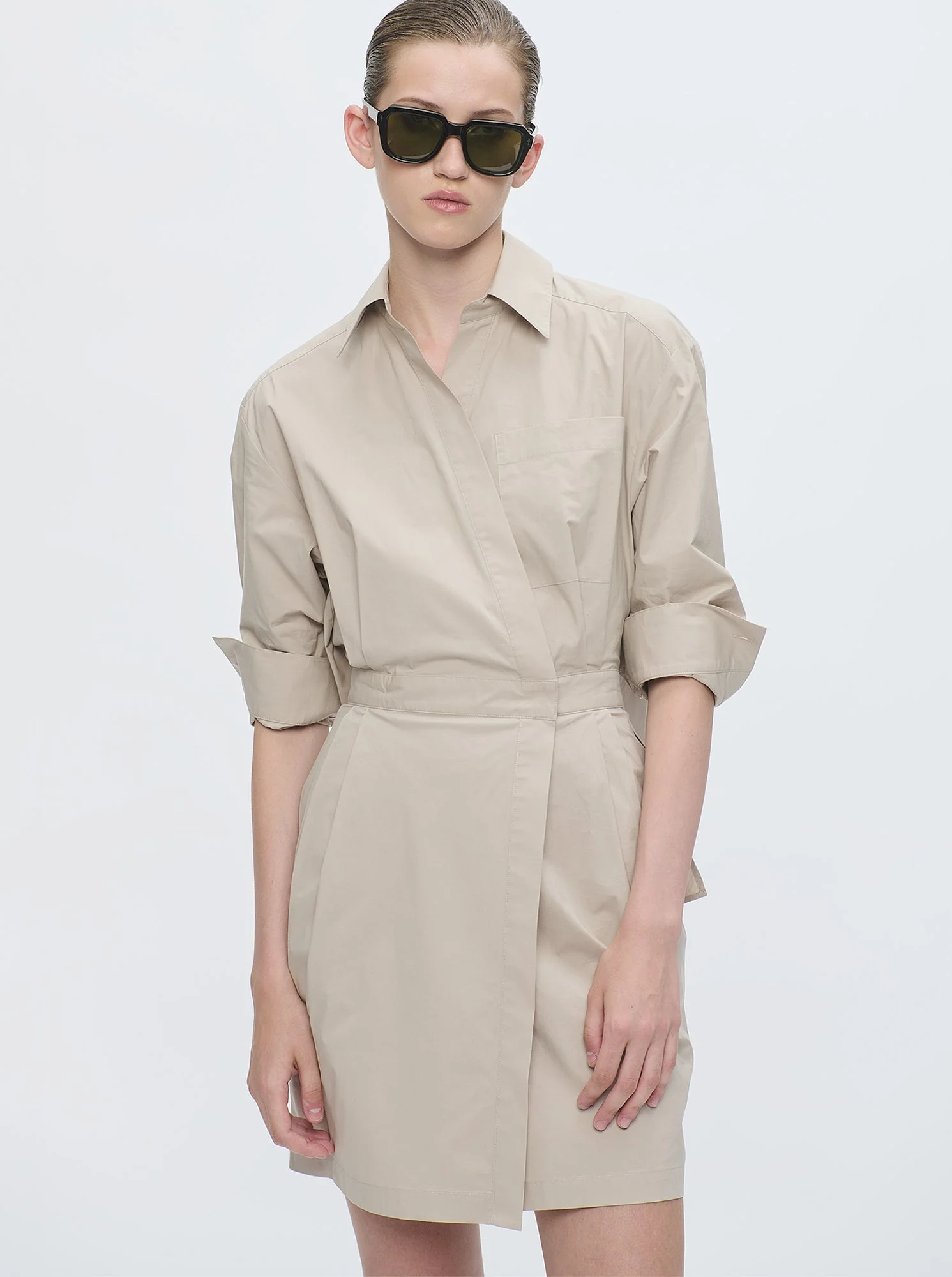 Jaxina Wrap Dress | Safari - Image 3
