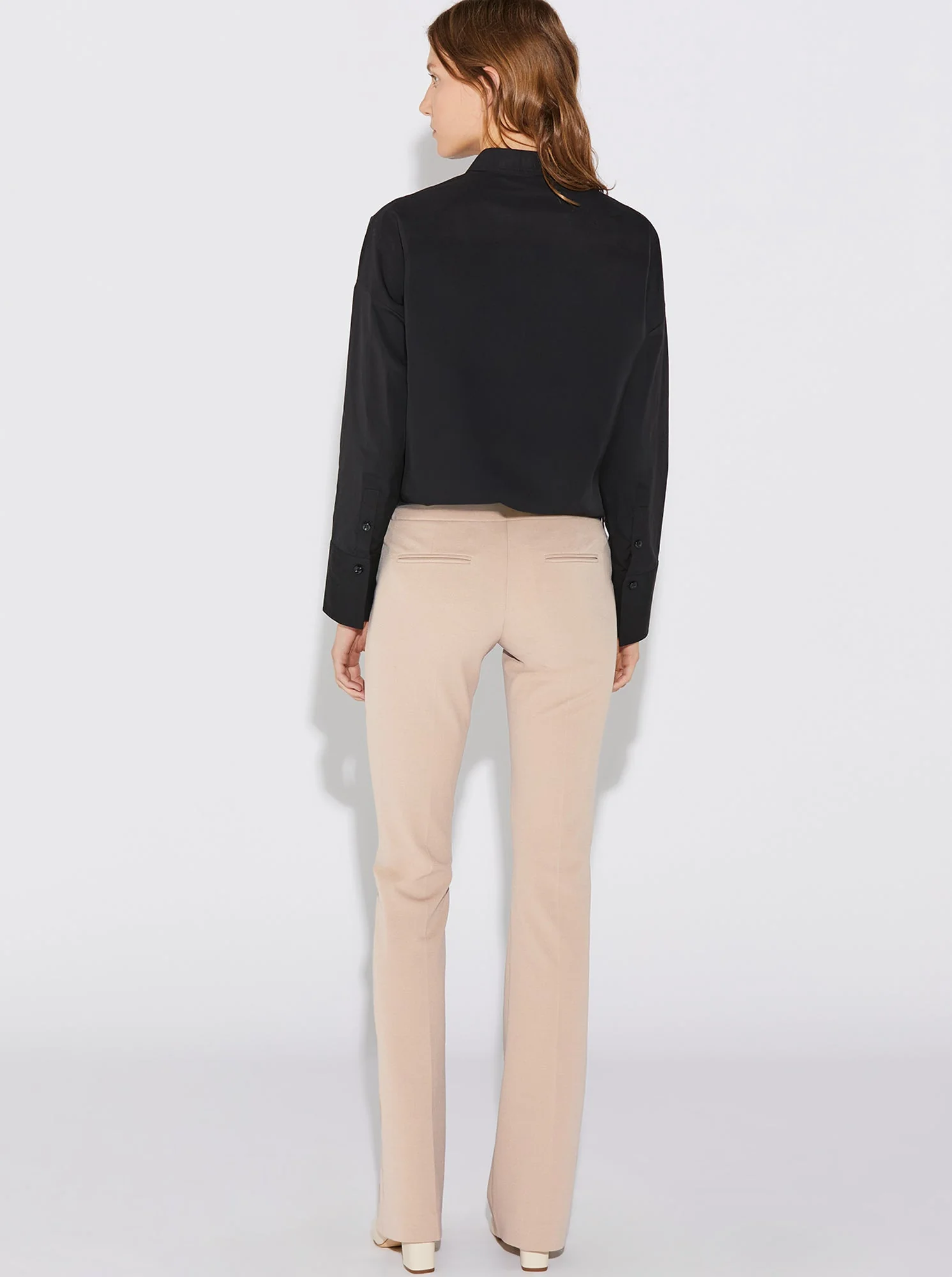 Jules Stretch Flare Pant | Taupe - Image 3