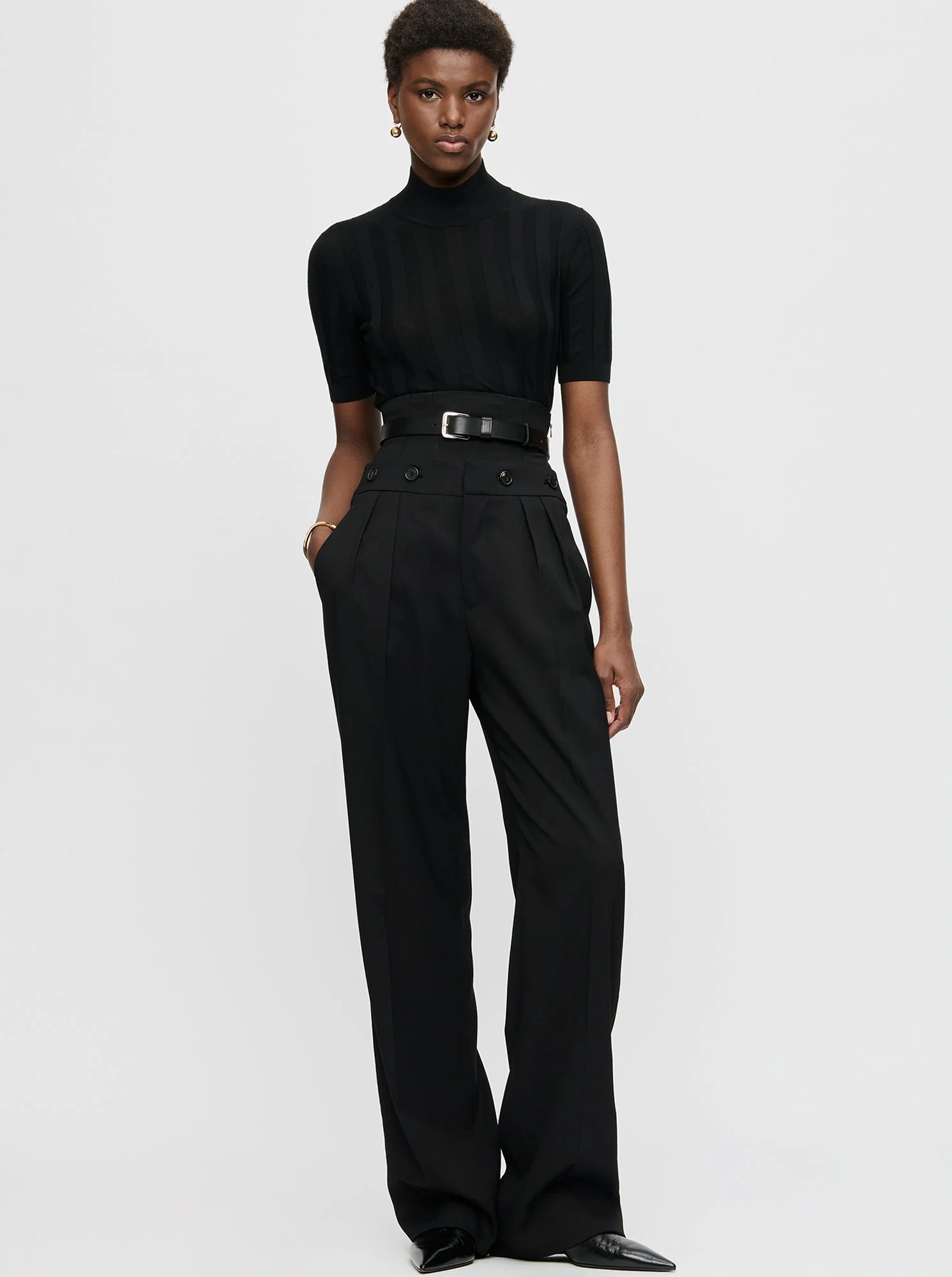 Juno Corset Waist Pant | Black