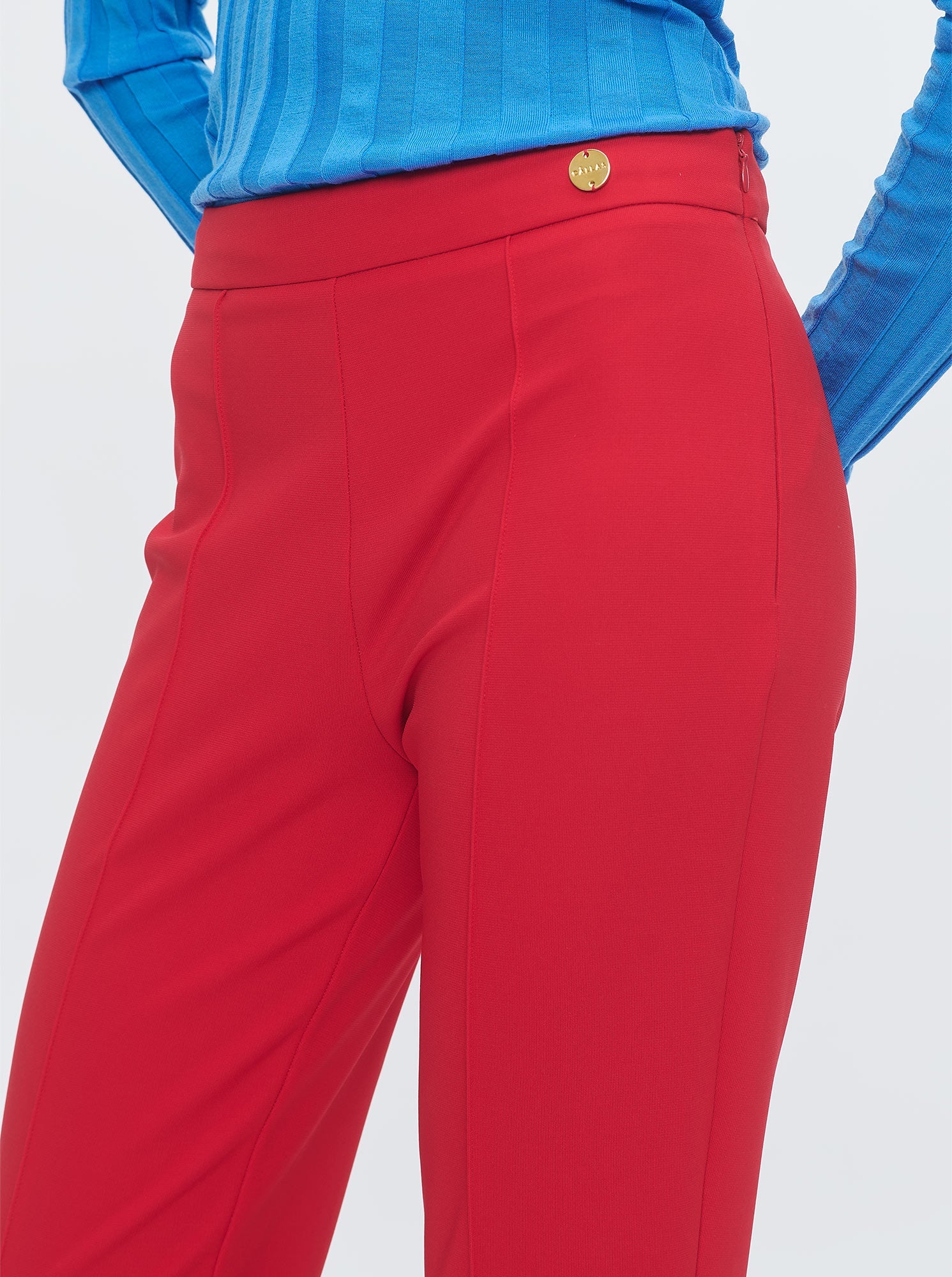 Lola Jersey Crop Pant | Red - Image 5