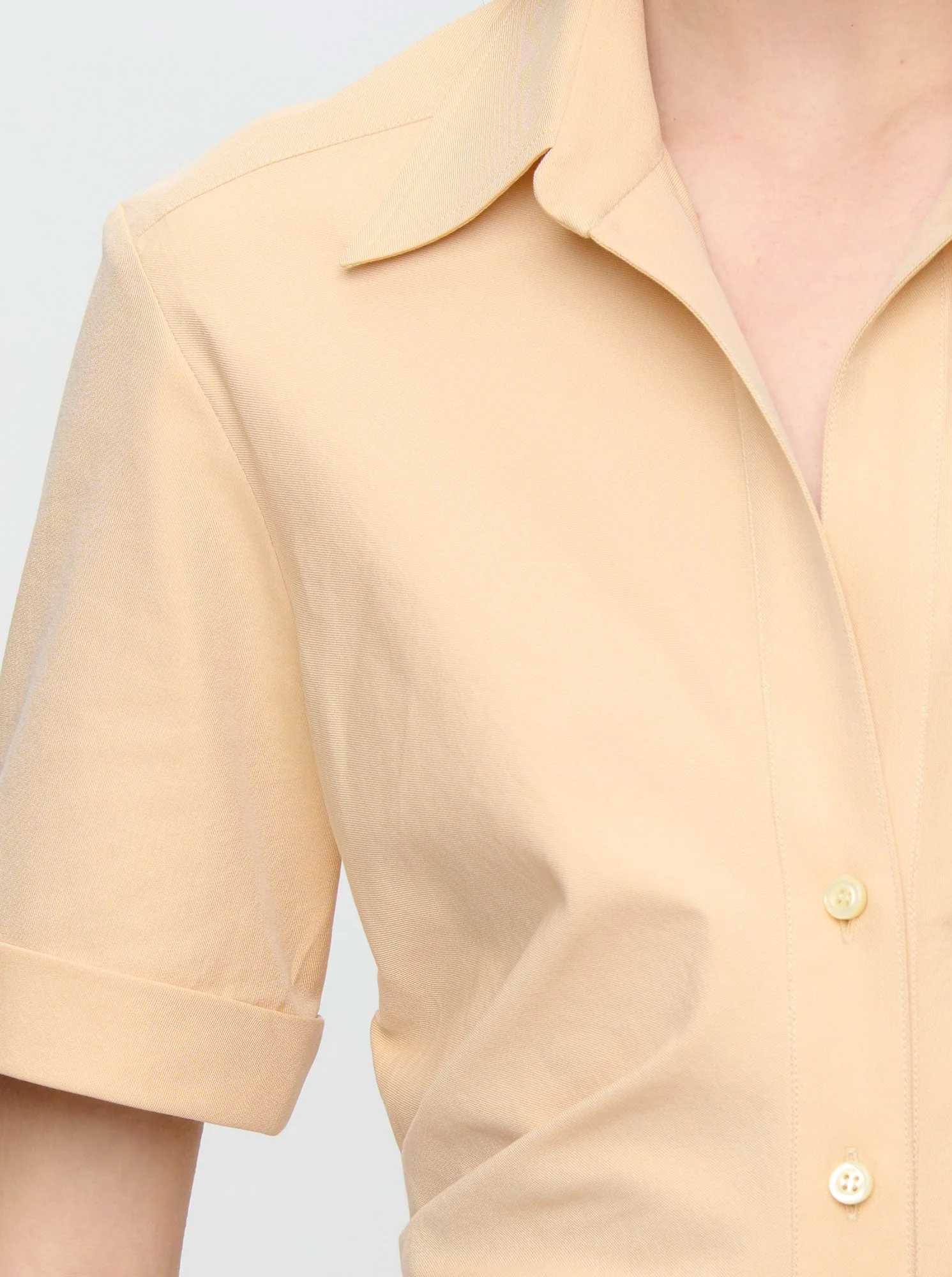 Lou Fitted Shirt Dress | Apricot - Image 4