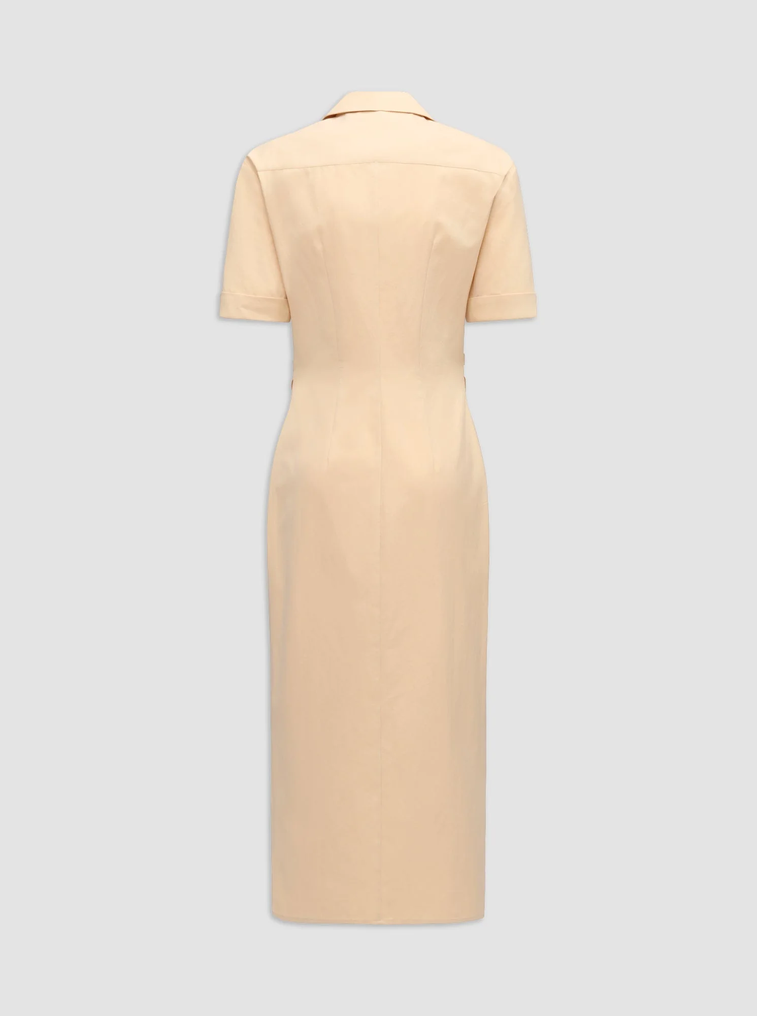 Lou Fitted Shirt Dress | Apricot - Image 5