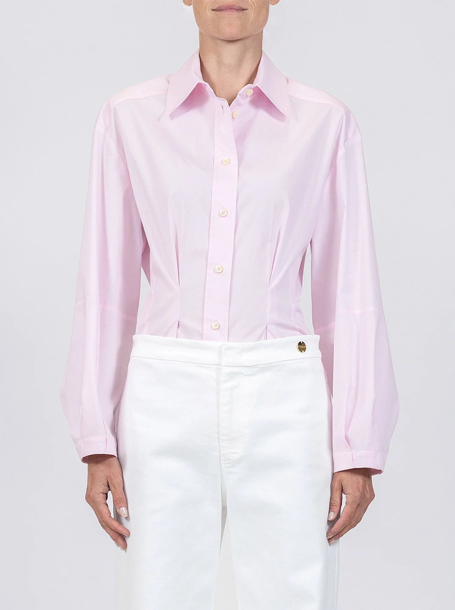 Lucia Lantern Sleeve Shirt | Pink - Image 2