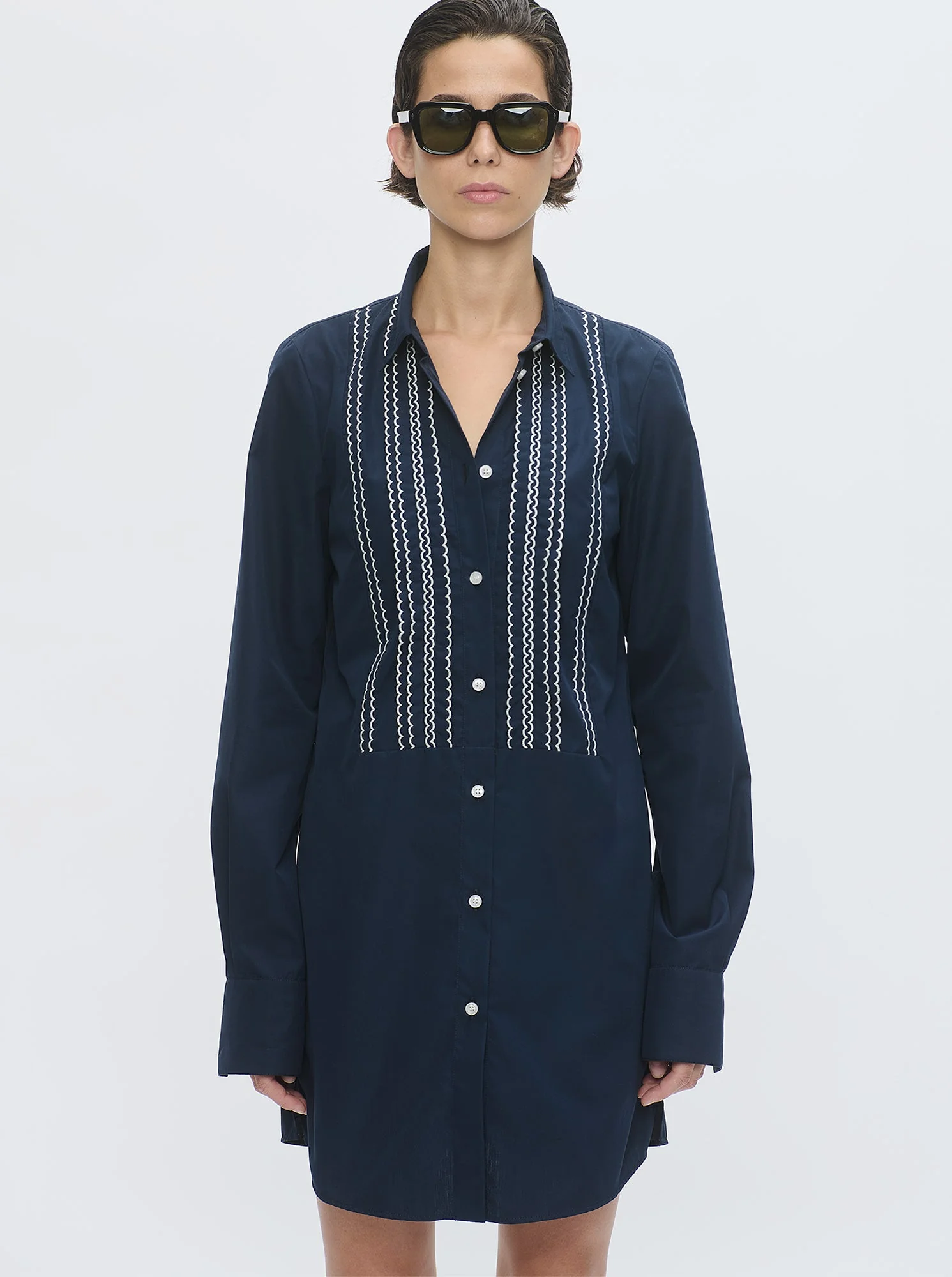 Mattia Shirt Dress | Navy - Image 3
