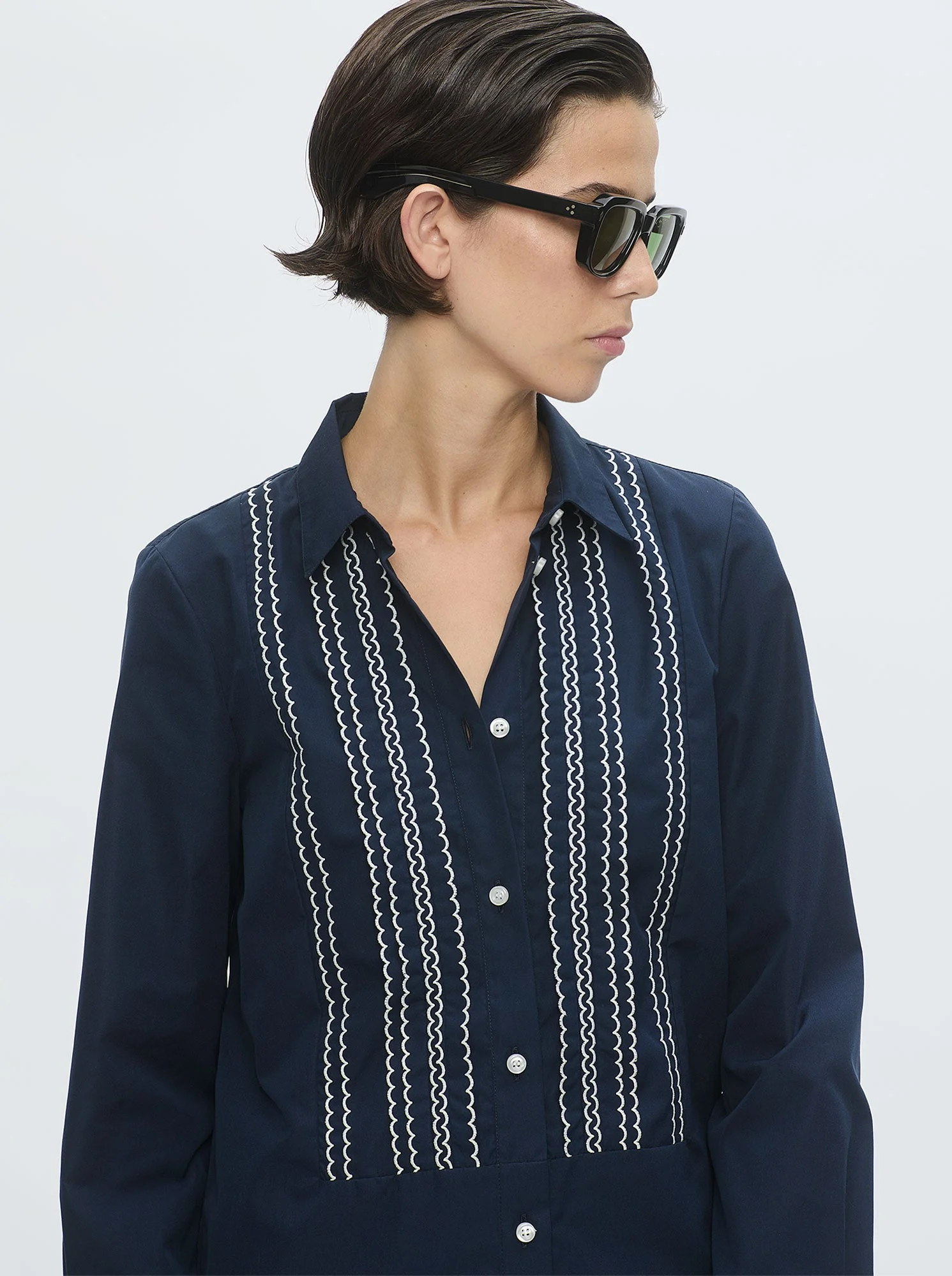 Mattia Shirt Dress | Navy - Image 4