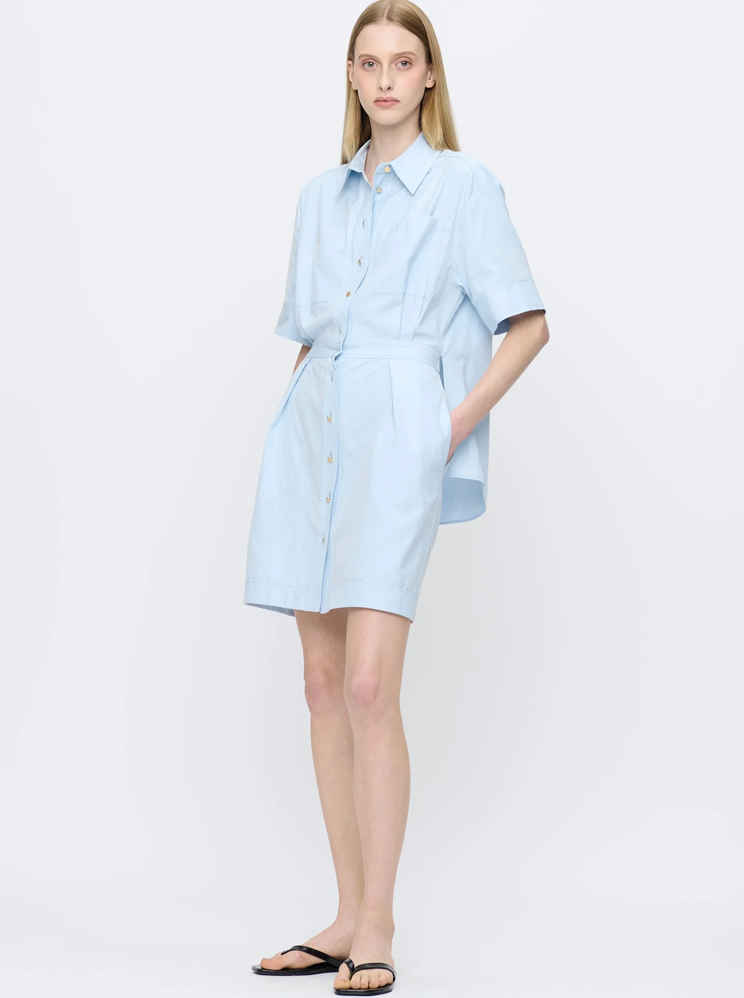Montana Shirt Dress | Pale Blue - Image 6