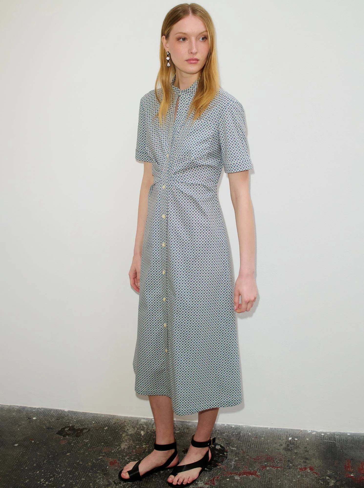 Noor Shirtdress | Blue Print - Image 2