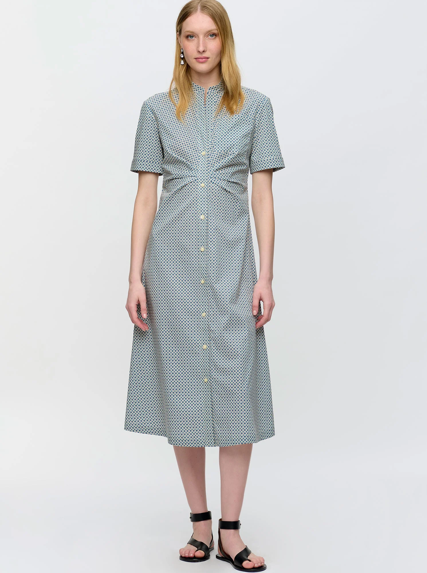 Noor Shirtdress | Blue Print - Image 3