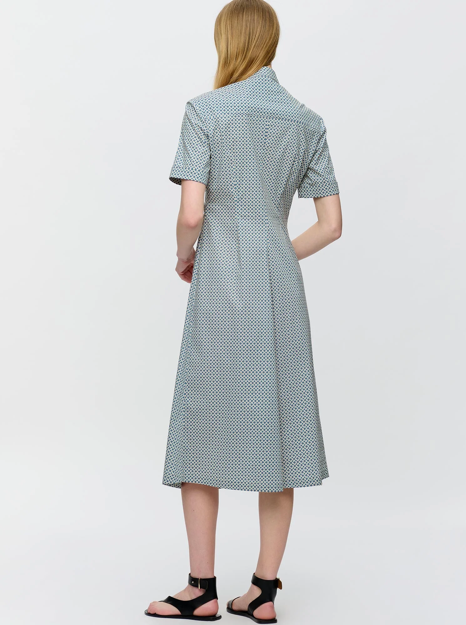 Noor Shirtdress | Blue Print - Image 4
