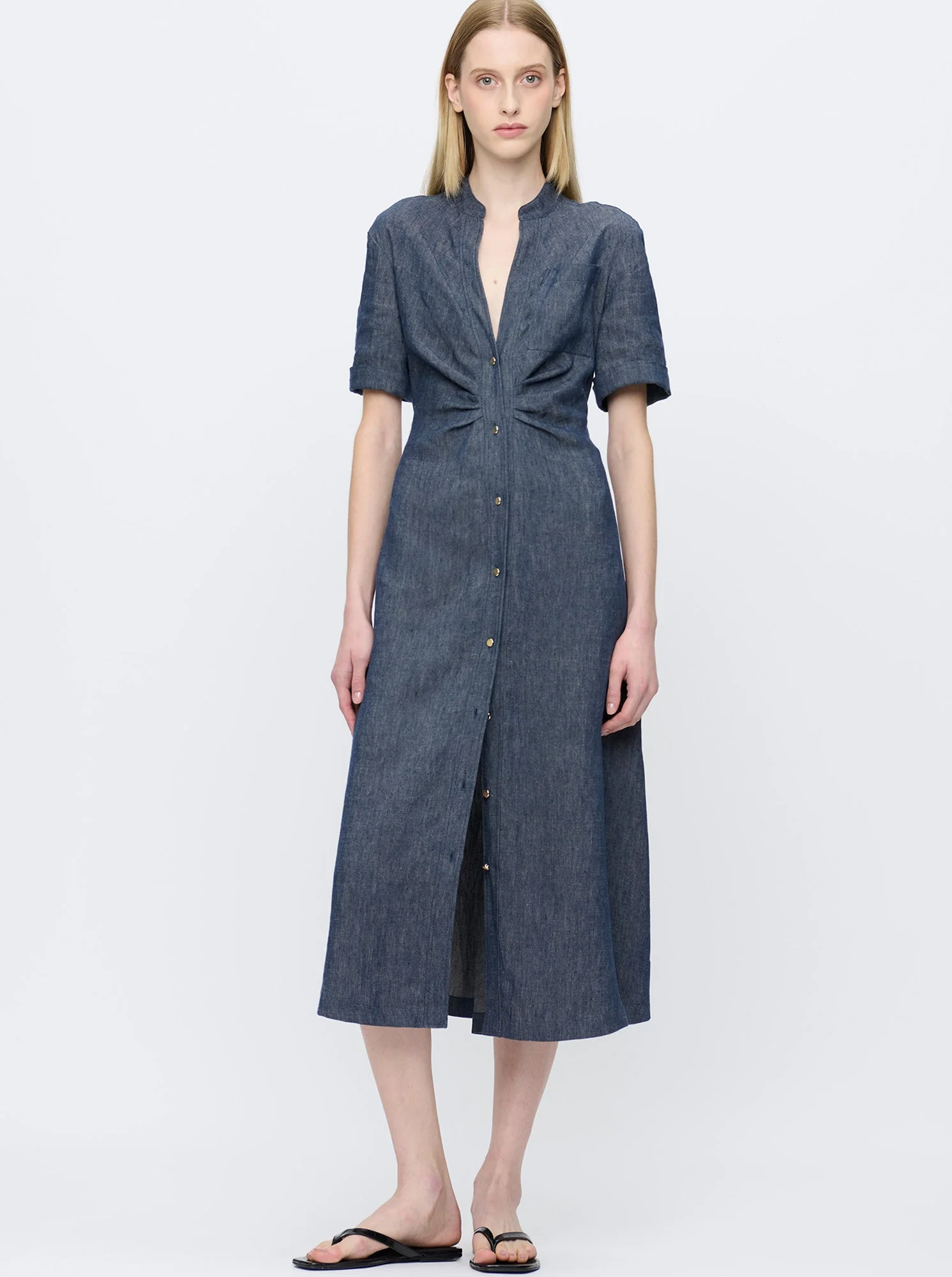 Noor Shirtdress | Blue Print - Image 8