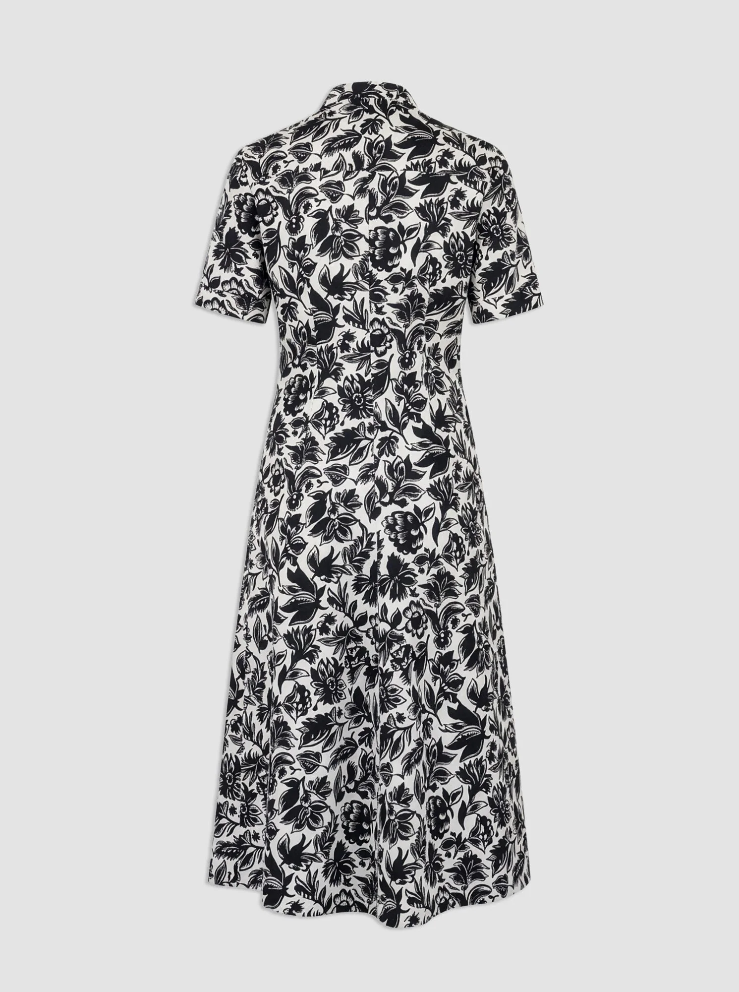 Noor Short Sleeve Shirtdress | Black/White - Image 5