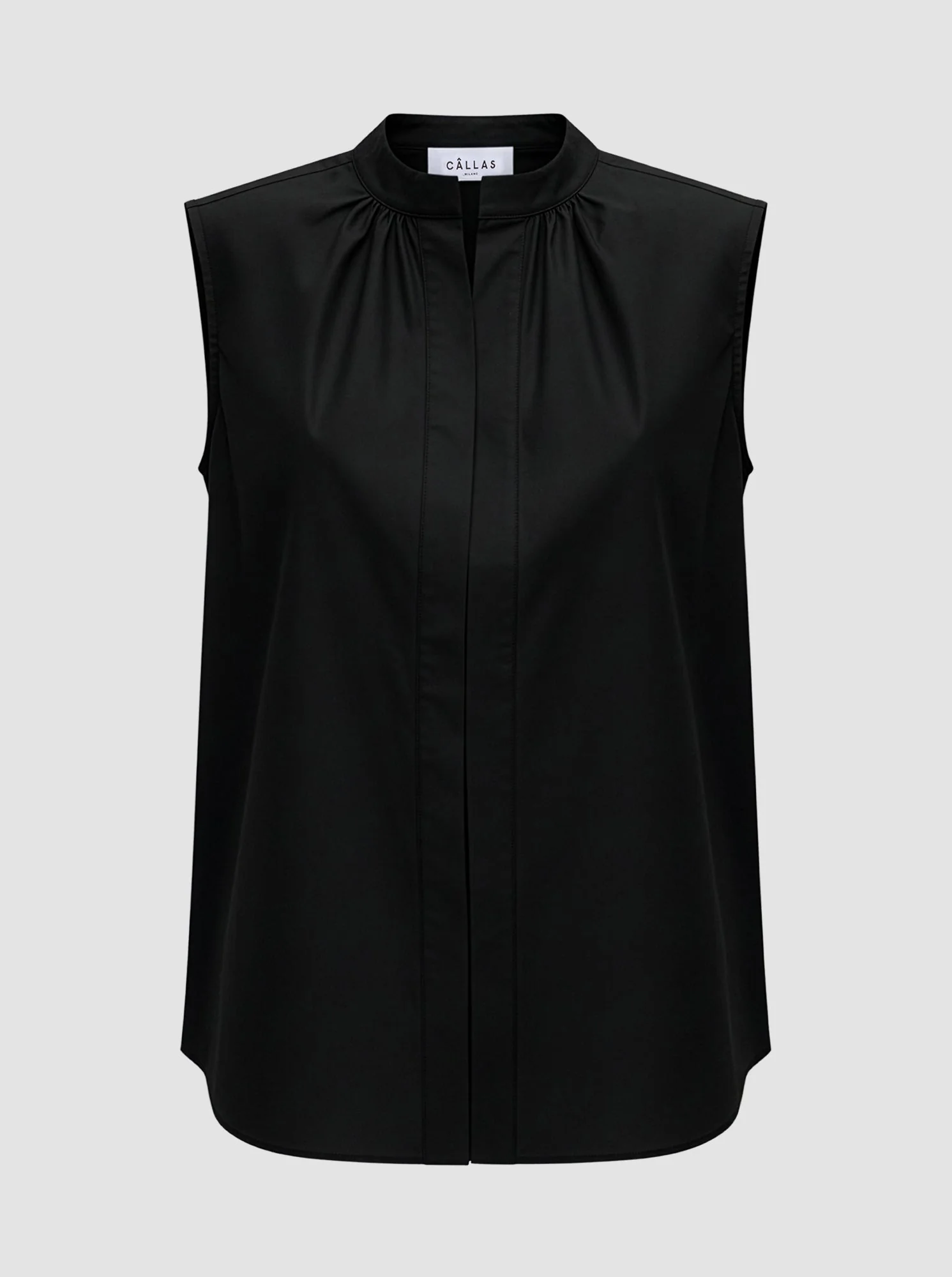 Olympia Sleeveless Shirt | Black