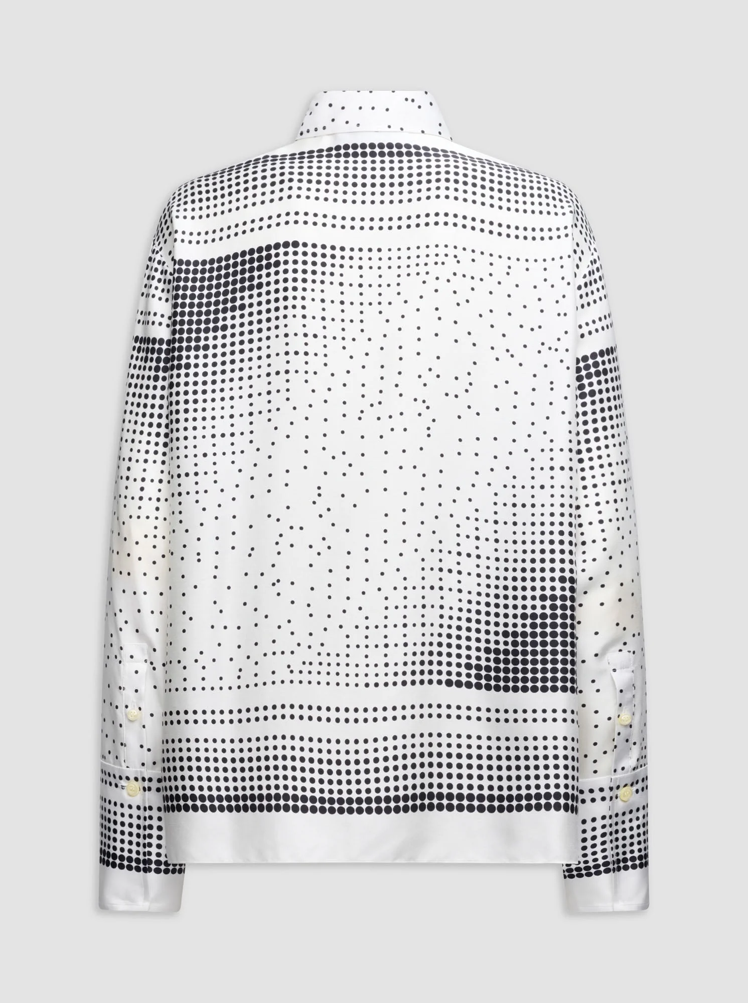 Paulina Silk Shirt | White/Black - Image 5