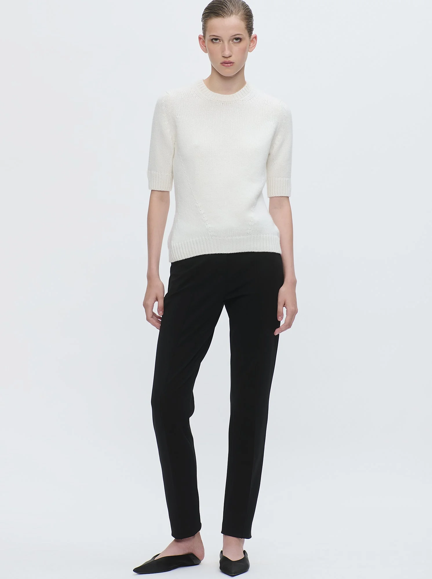 Portia Crewneck Cashmere Sweater | Ivory - Image 4