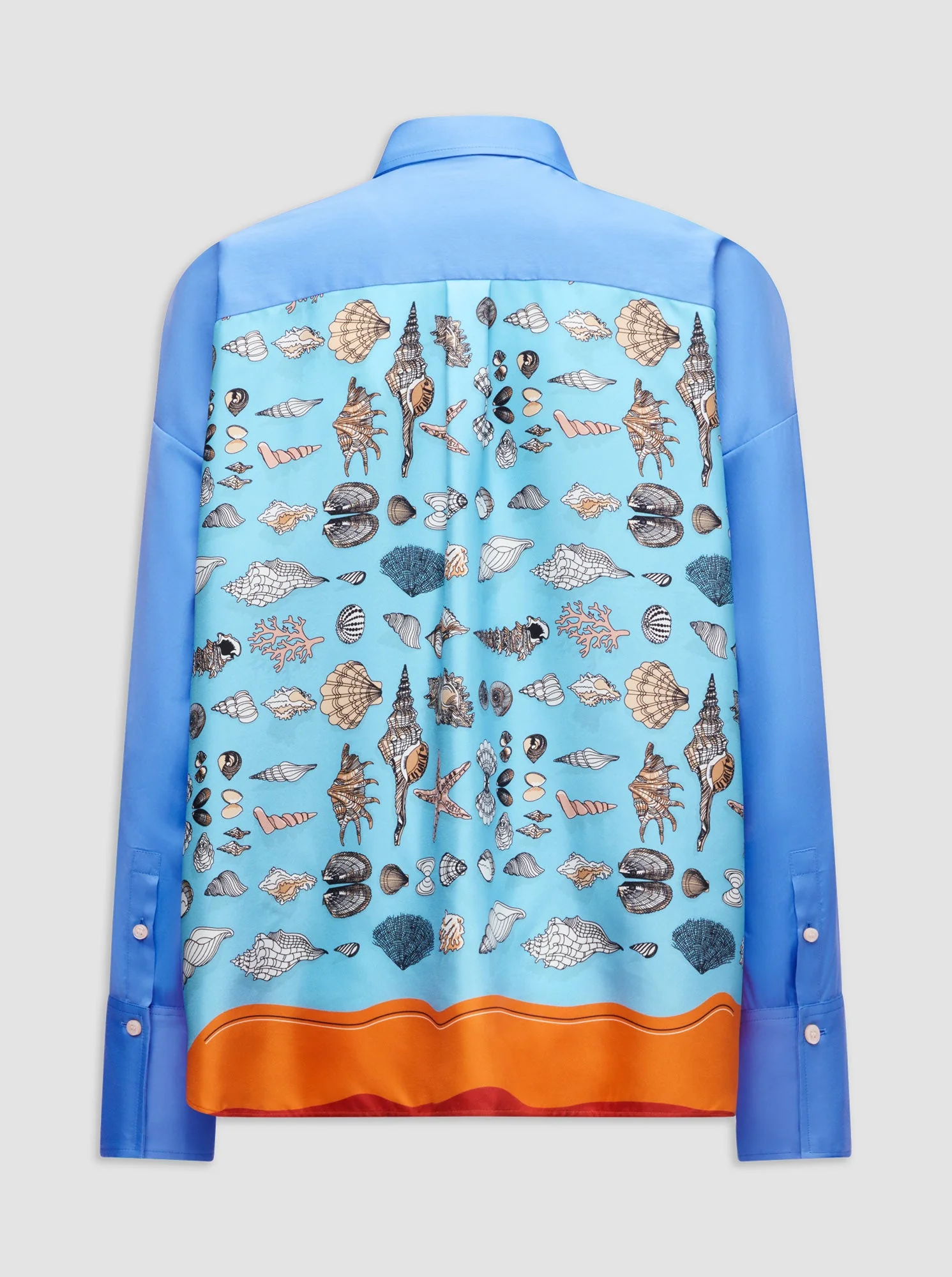 Sirene Scarf Back Shirt | Blue/Orange