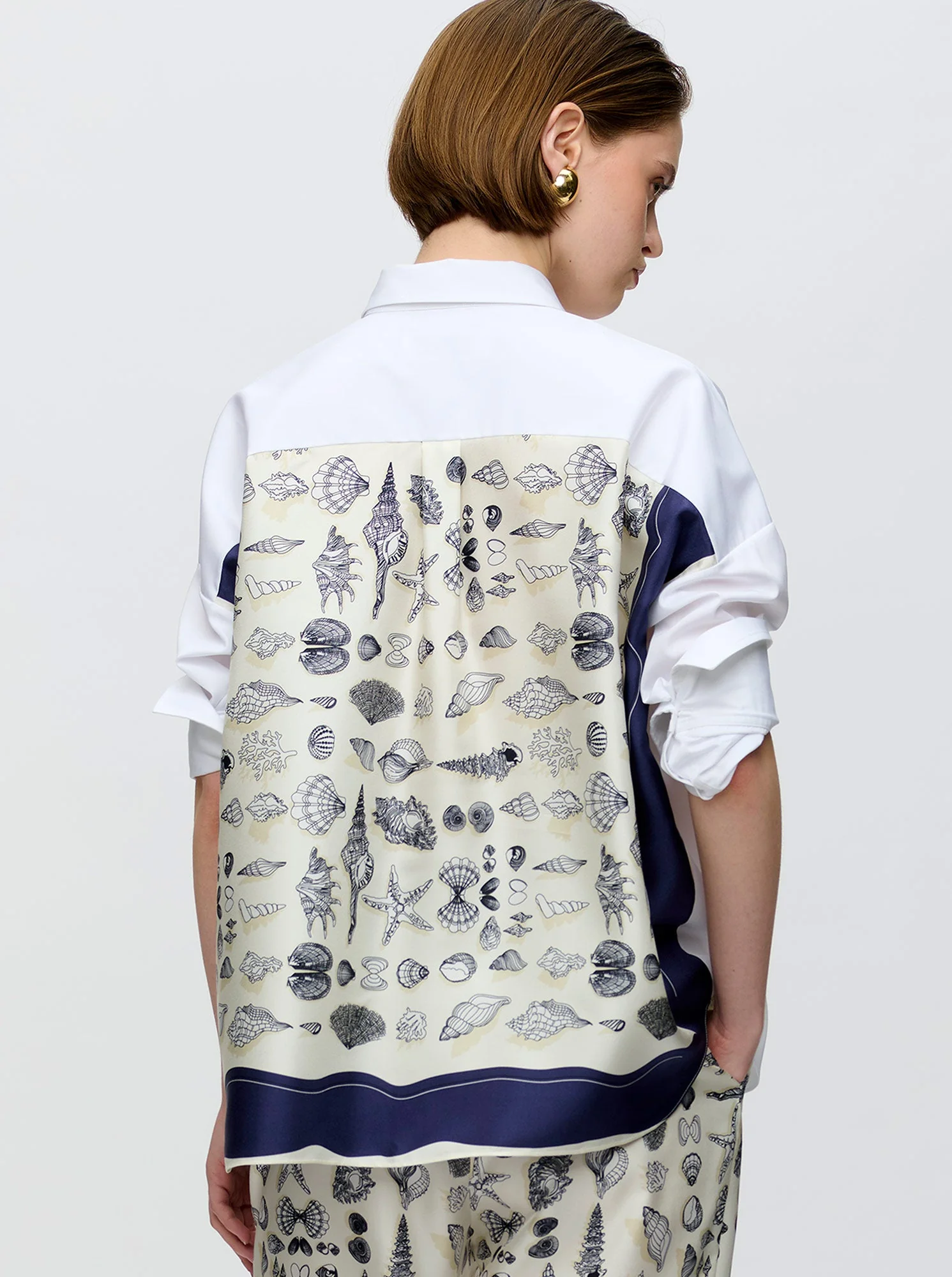 Sirene Scarf Back Shirt | White - Image 6
