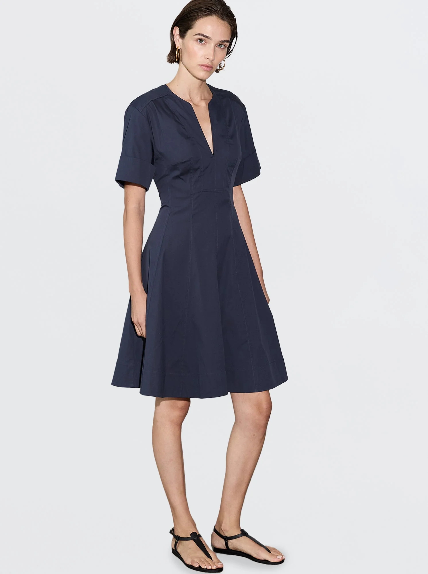 Sora Flared Dress | Blue Print - Image 7